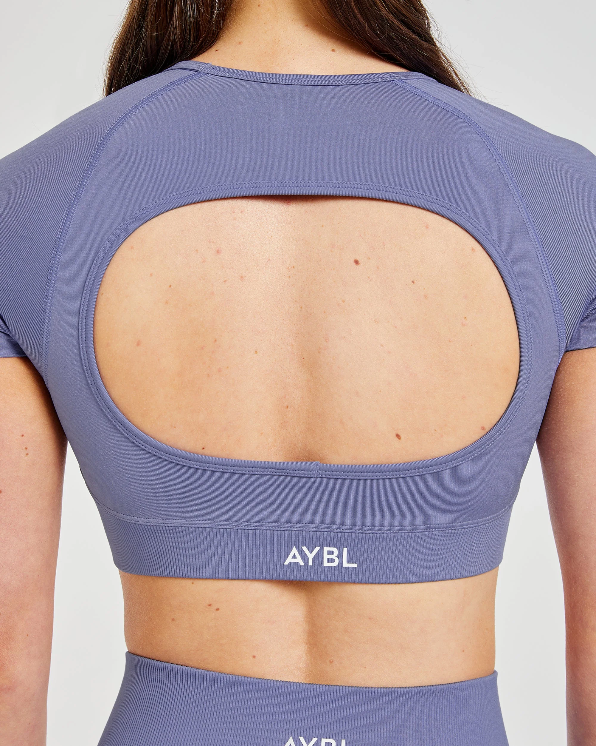 Adapt Seamless Crop Top - Iris Blue - Image 6
