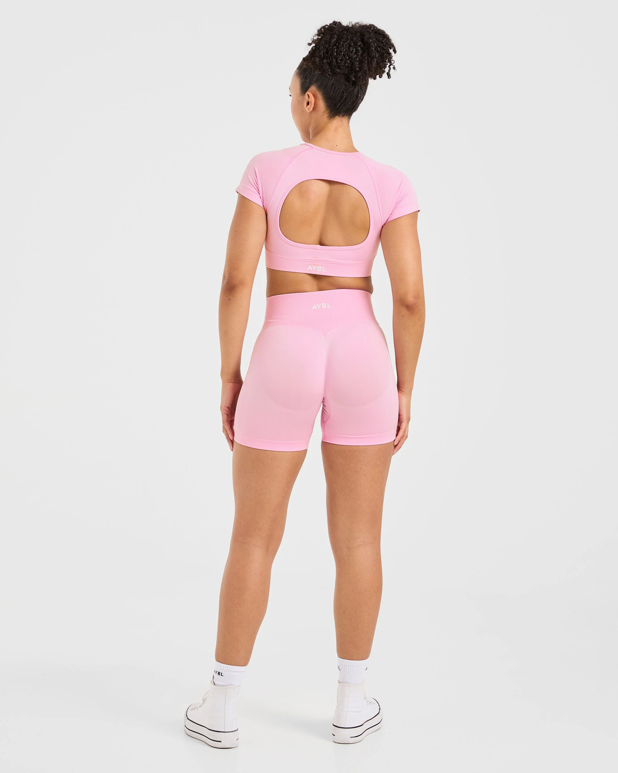 Adapt Seamless Crop Top - Spring Pink - Image 4