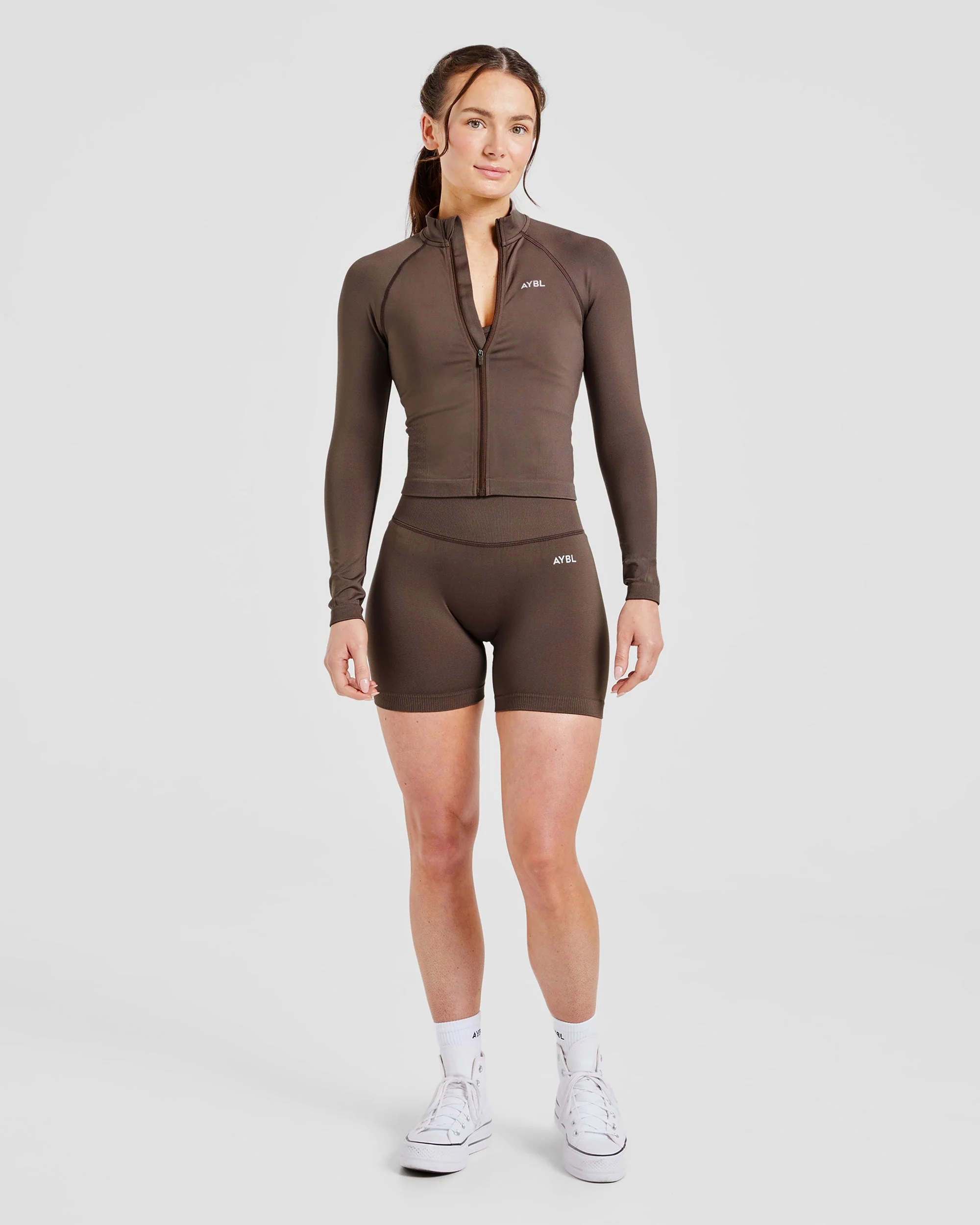 Adapt Seamless Jacket - Brown - Image 3