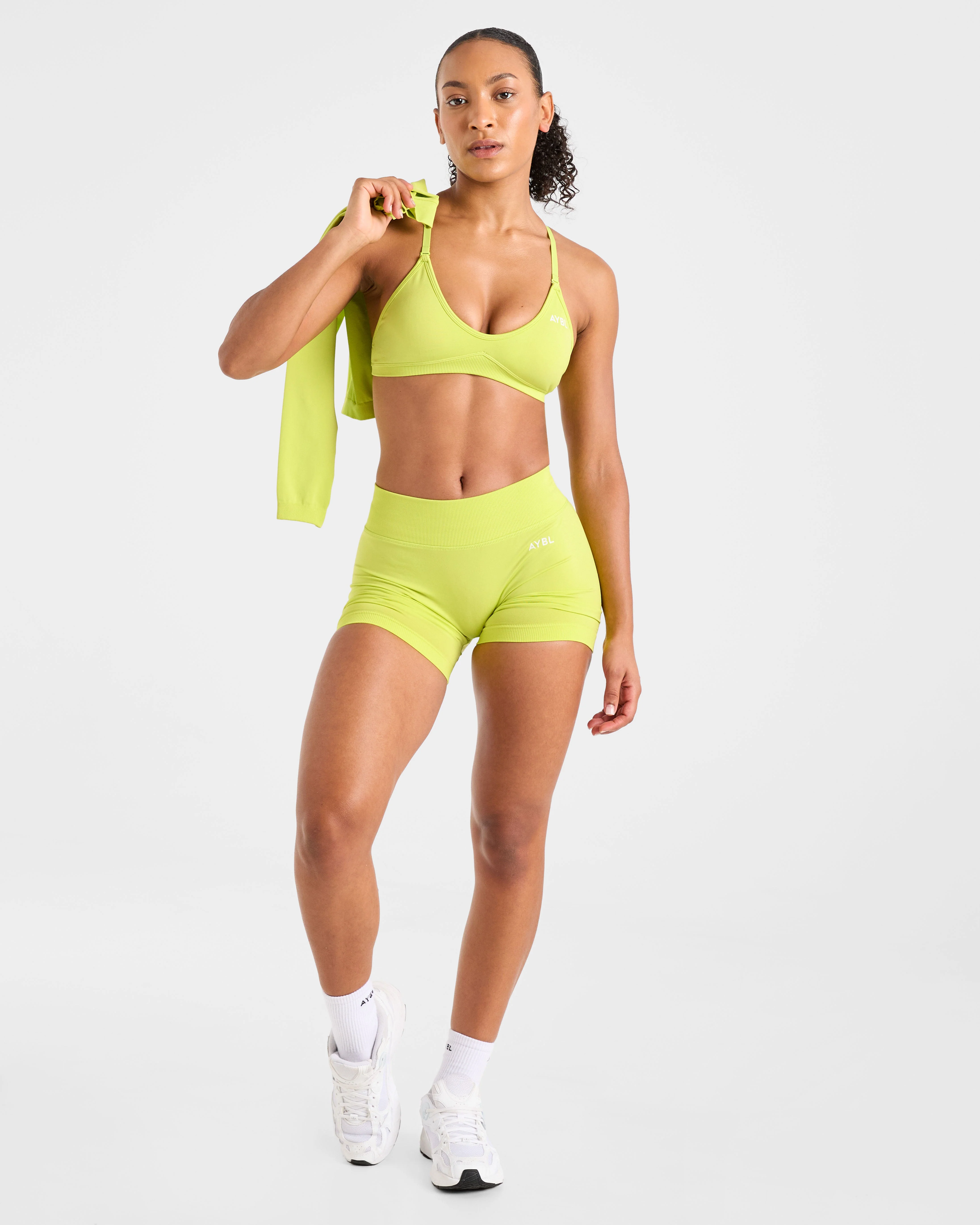 Adapt Seamless Shorts | 4.5" - Lime Green - Image 7