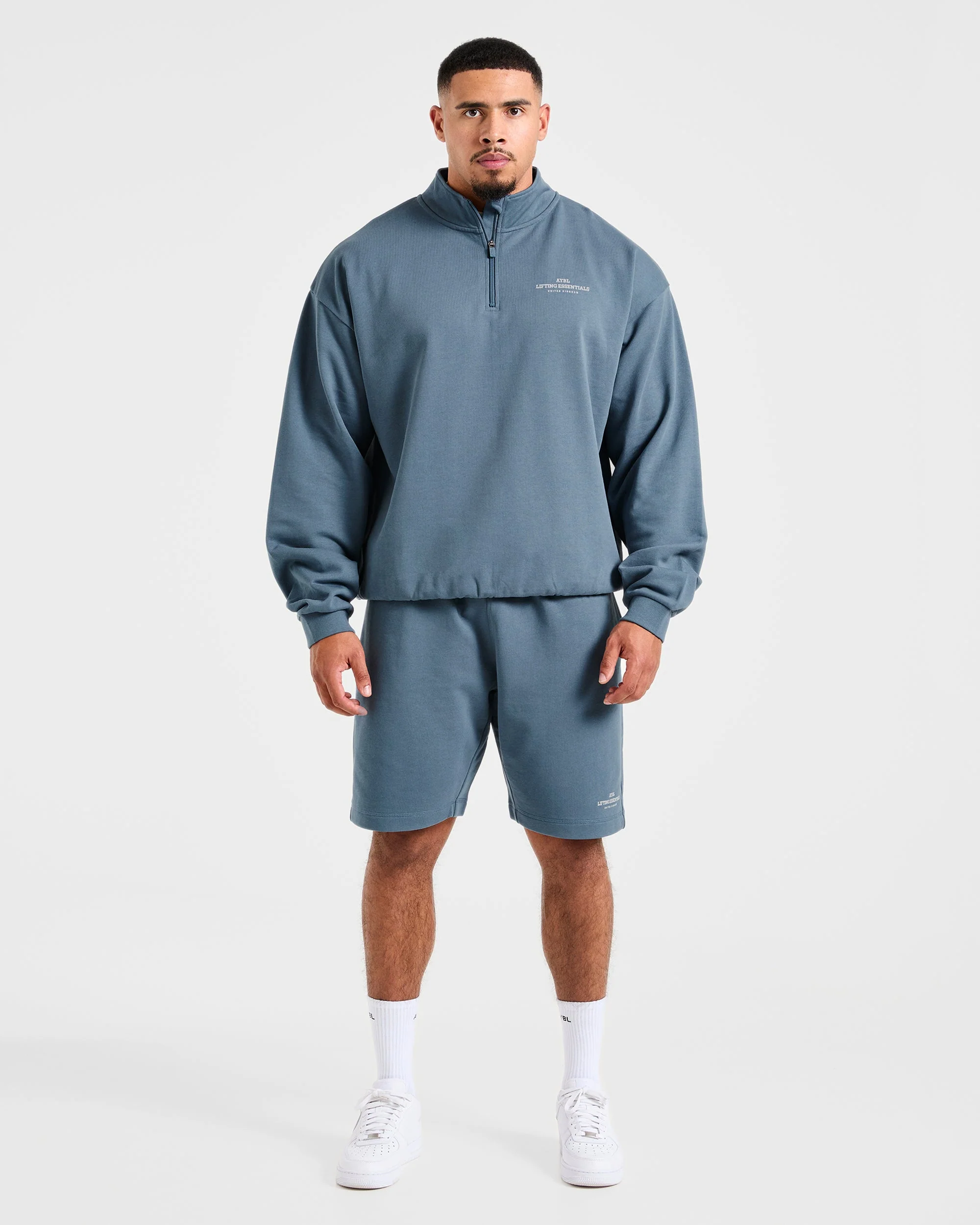 Apex Lifting Essentials 1/4 Zip Pullover - Titanium Blue - Image 3