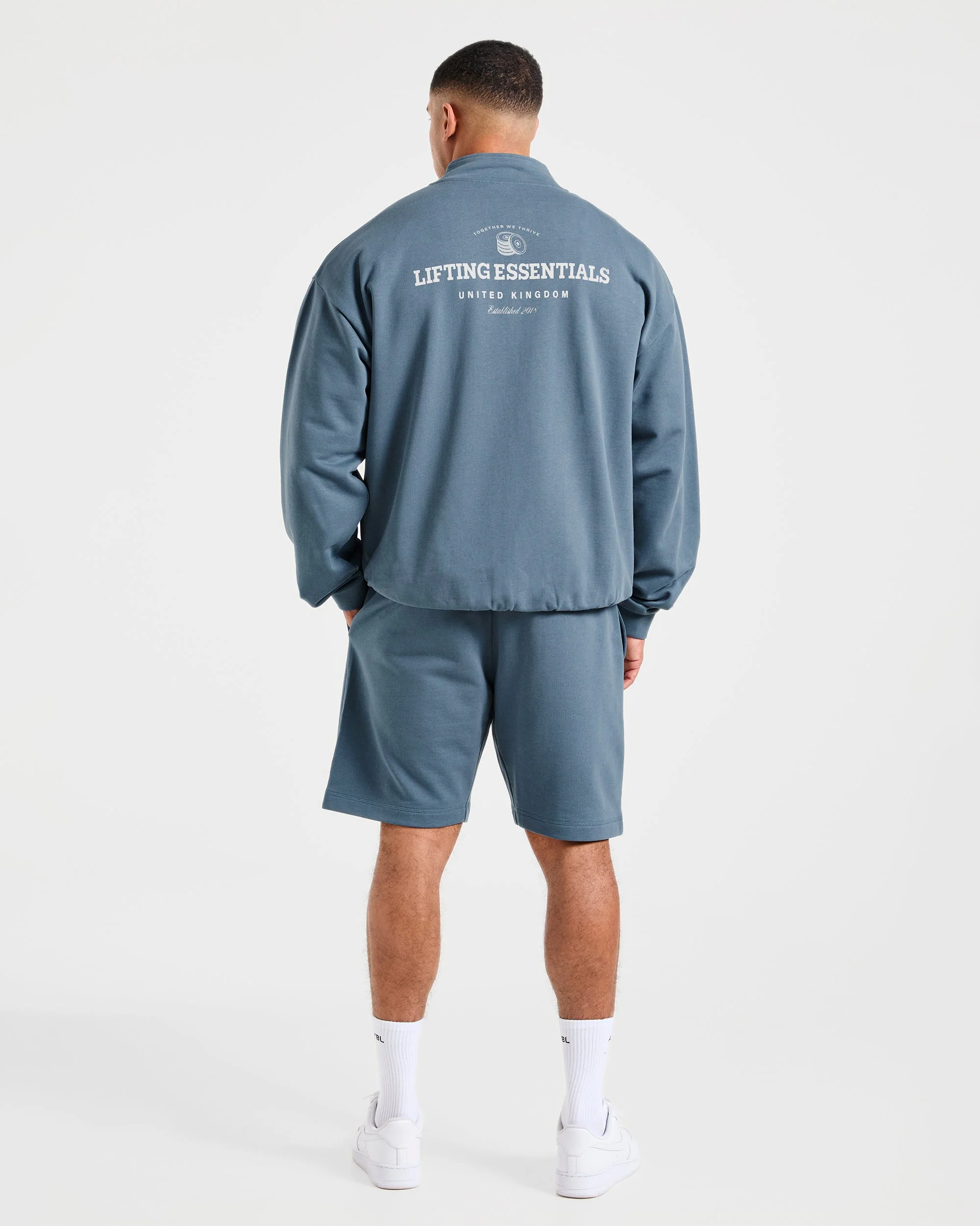 Apex Lifting Essentials 1/4 Zip Pullover - Titanium Blue - Image 4