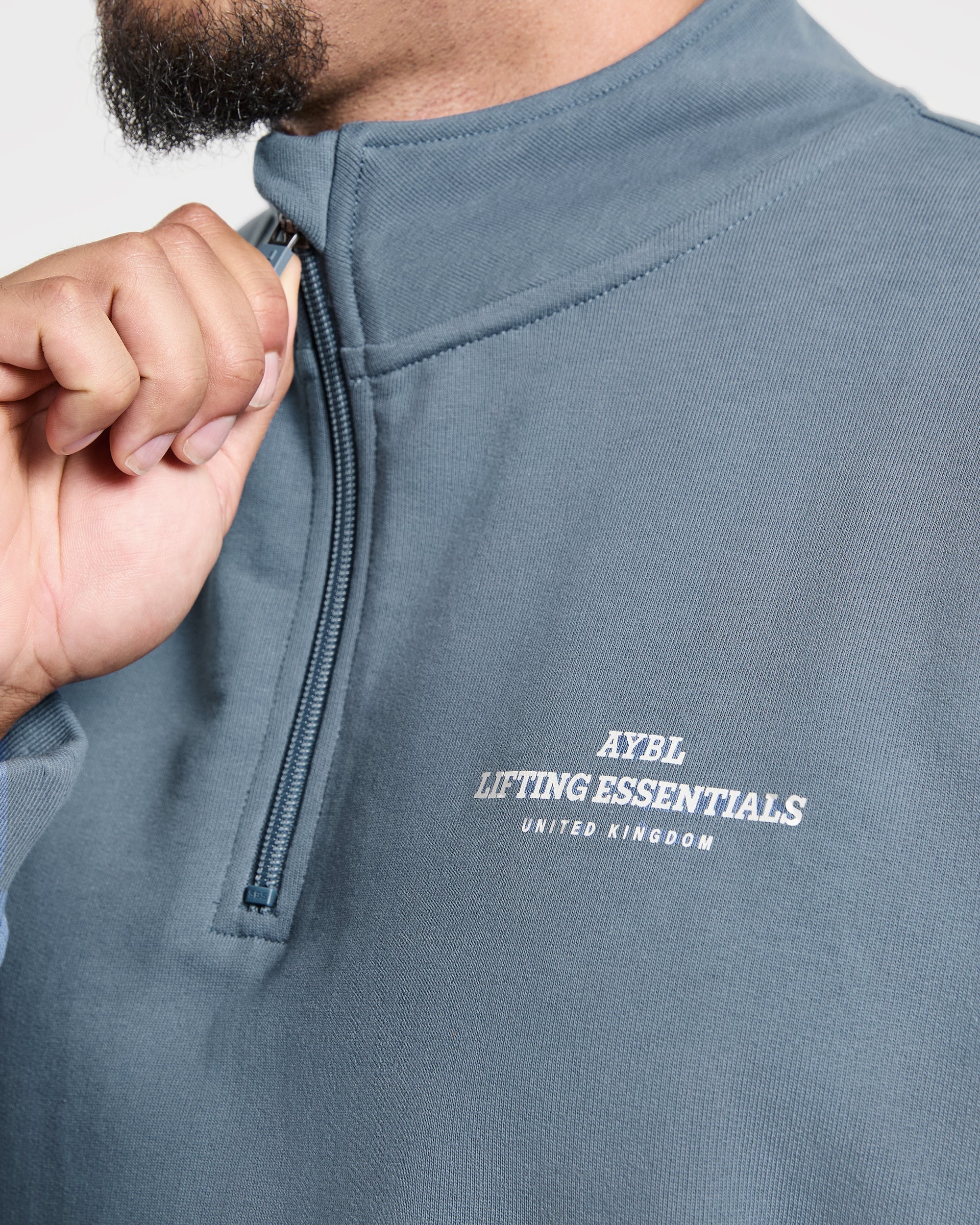 Apex Lifting Essentials 1/4 Zip Pullover - Titanium Blue - Image 5