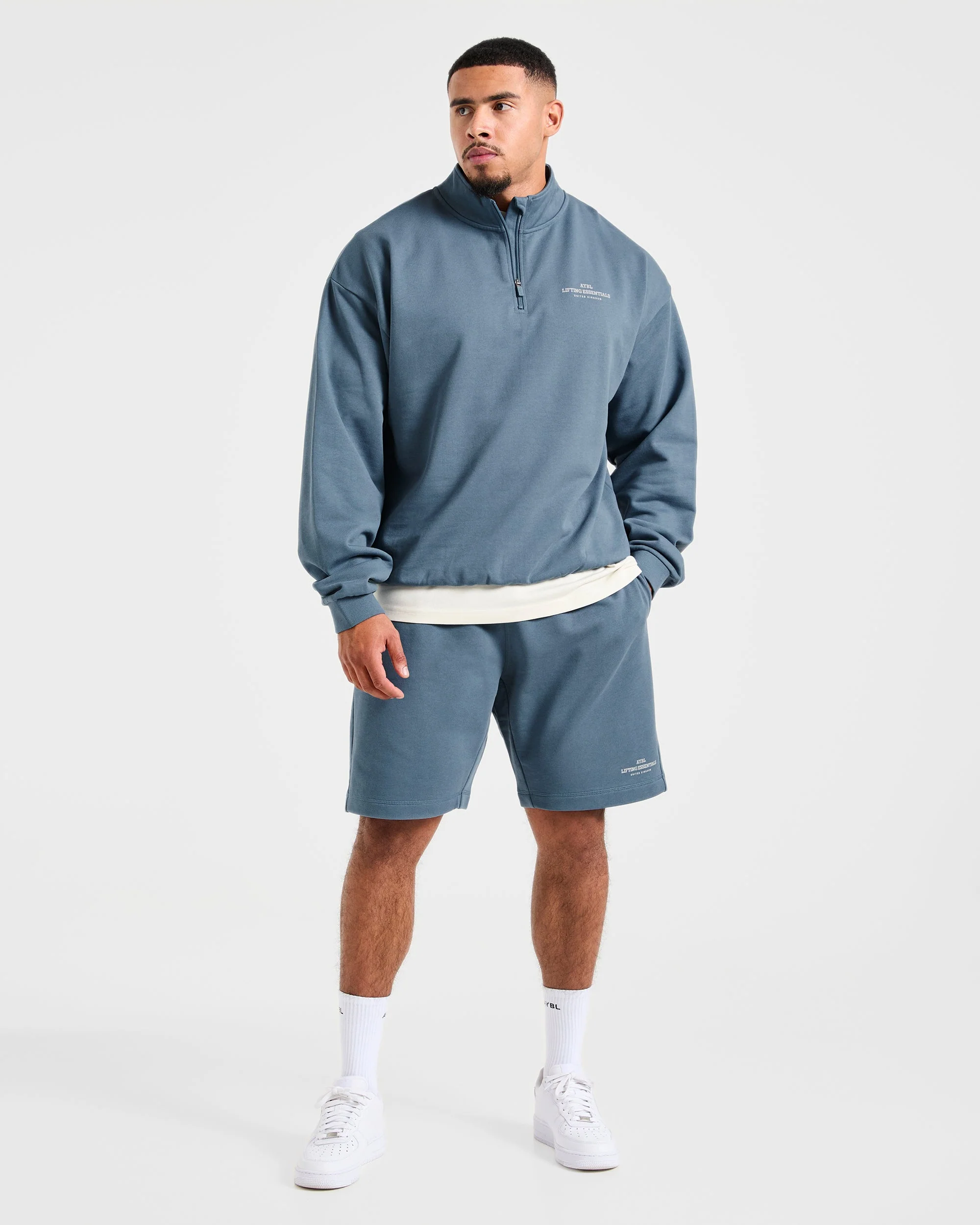 Apex Lifting Essentials 1/4 Zip Pullover - Titanium Blue - Image 8