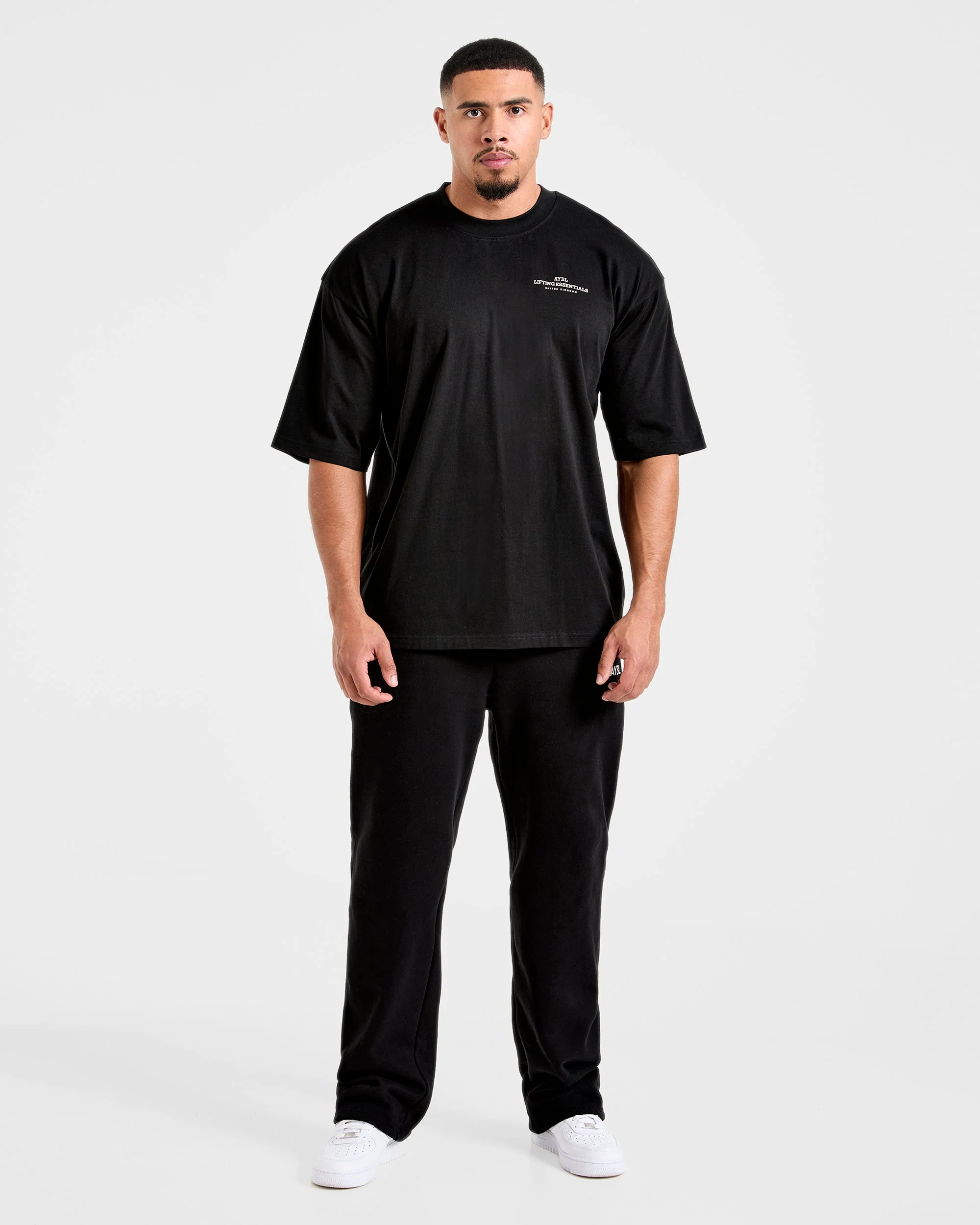 Apex Lifting Essentials Oversized T Shirt - Black/Cream - Image 3