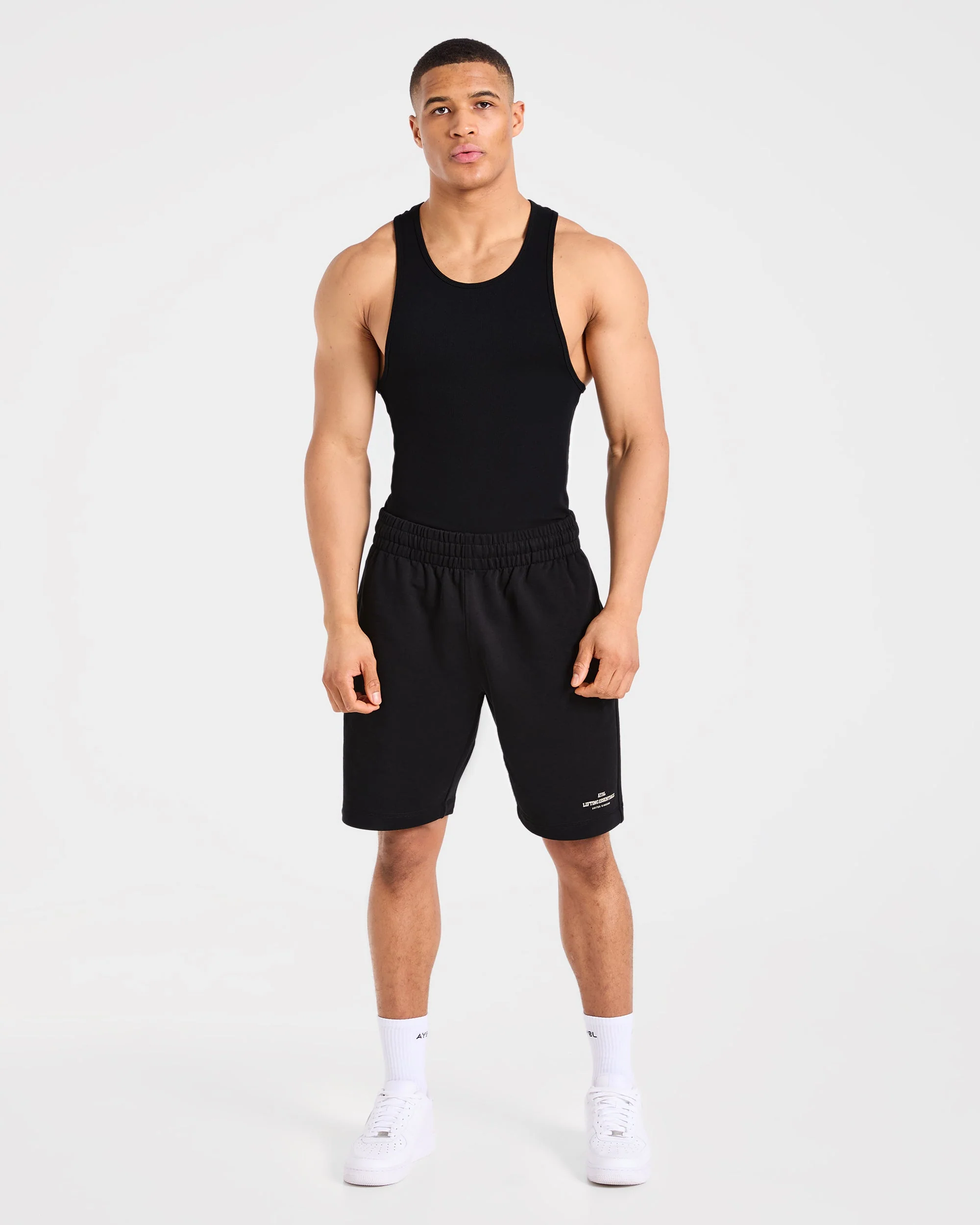 Apex Lifting Essentials Shorts - Black/Cream - Image 3