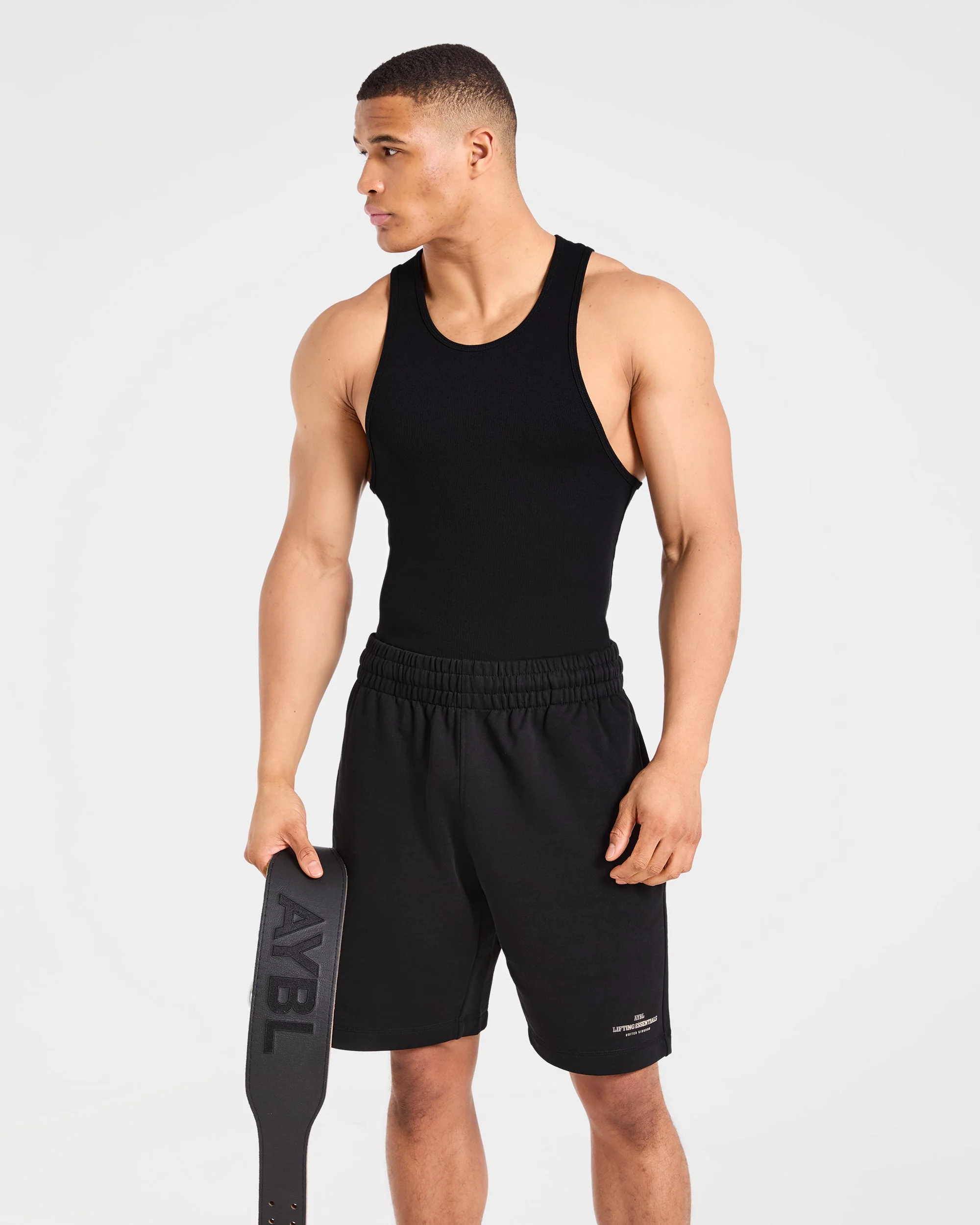Apex Lifting Essentials Shorts - Black/Cream - Image 8