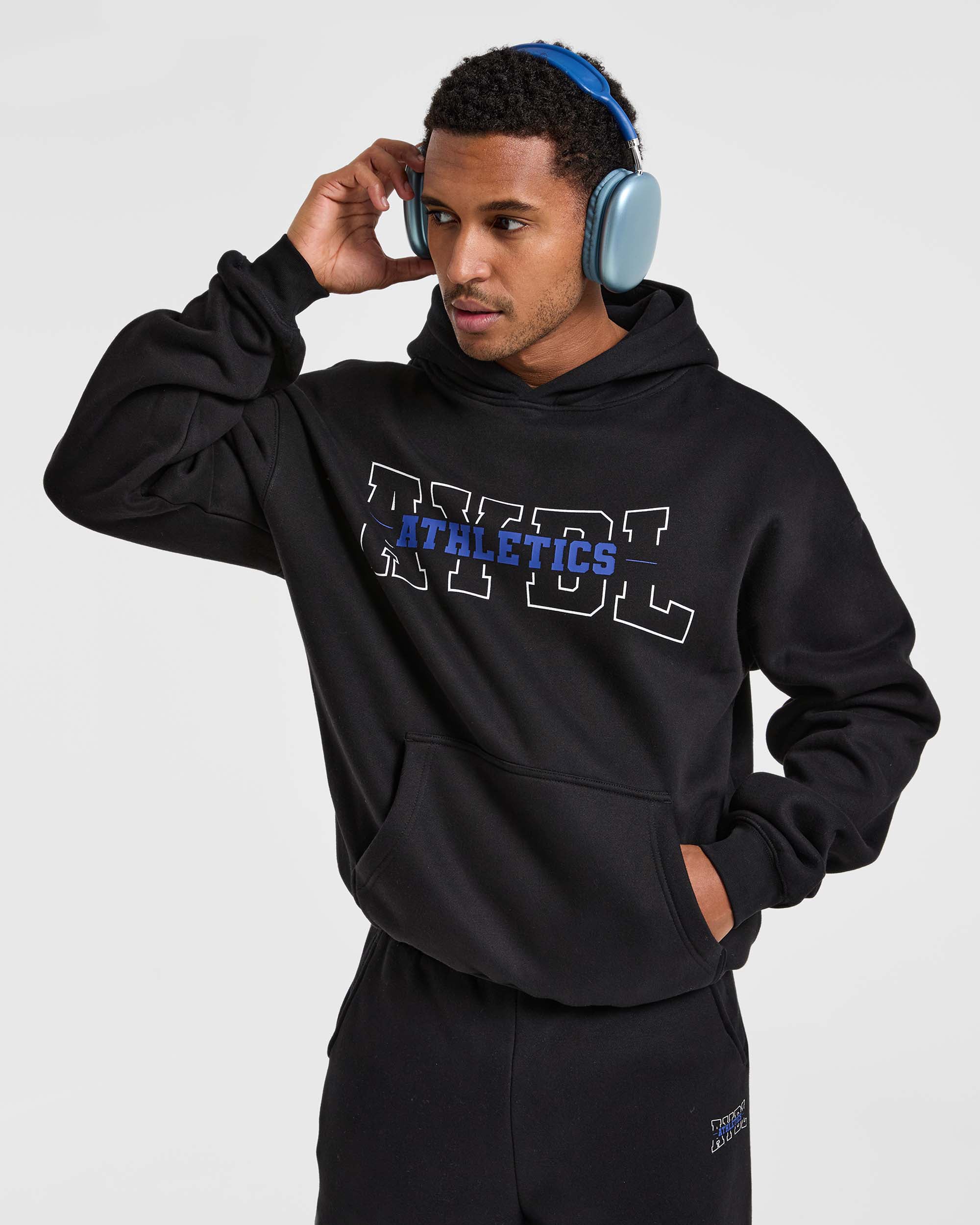 Athletics Oversized Hoodie - Black - Image 7