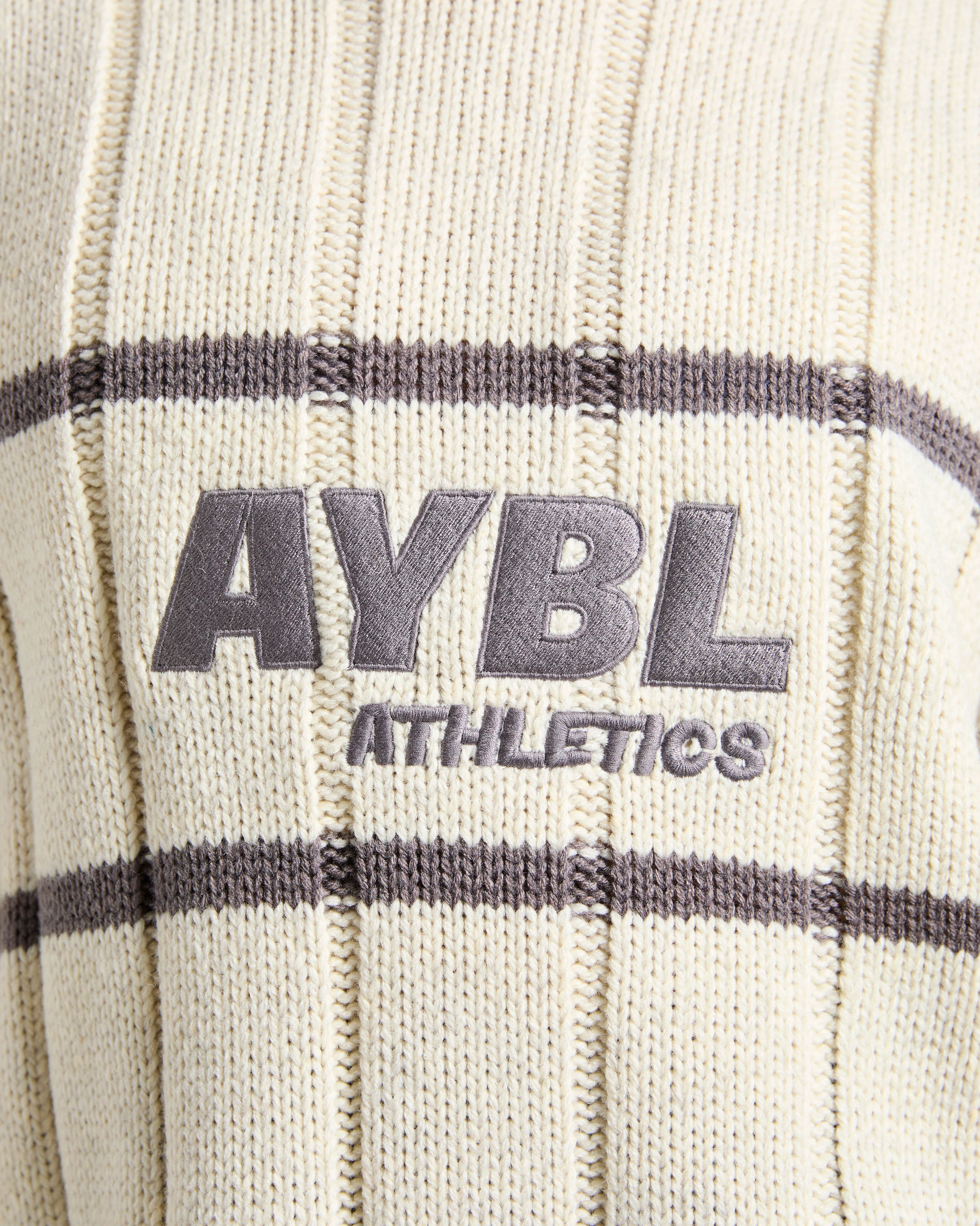 Athletics Oversized Knitted Hoodie - Oatmeal - Image 5