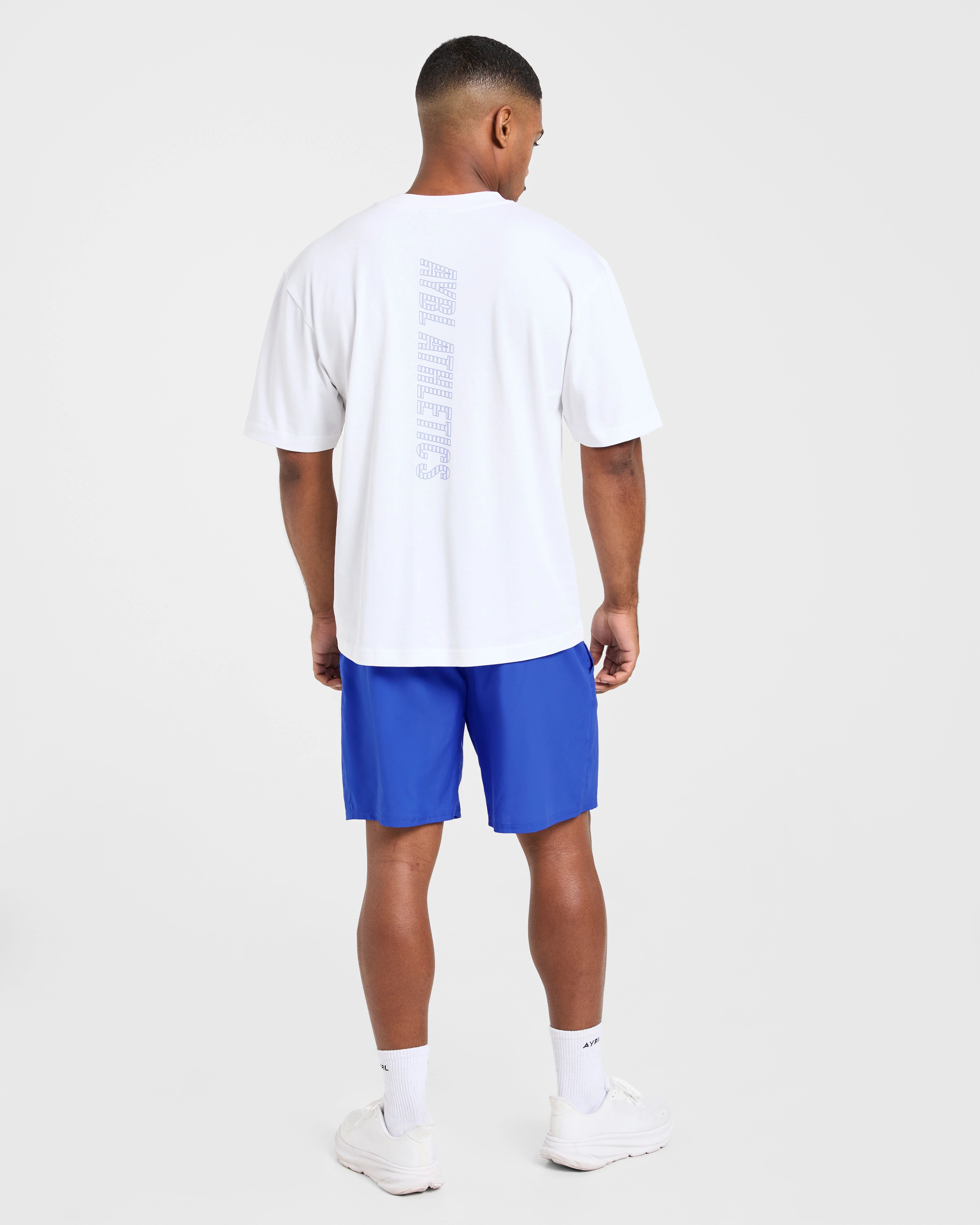 Athletics Performance T Shirt - White/Blue - Image 4