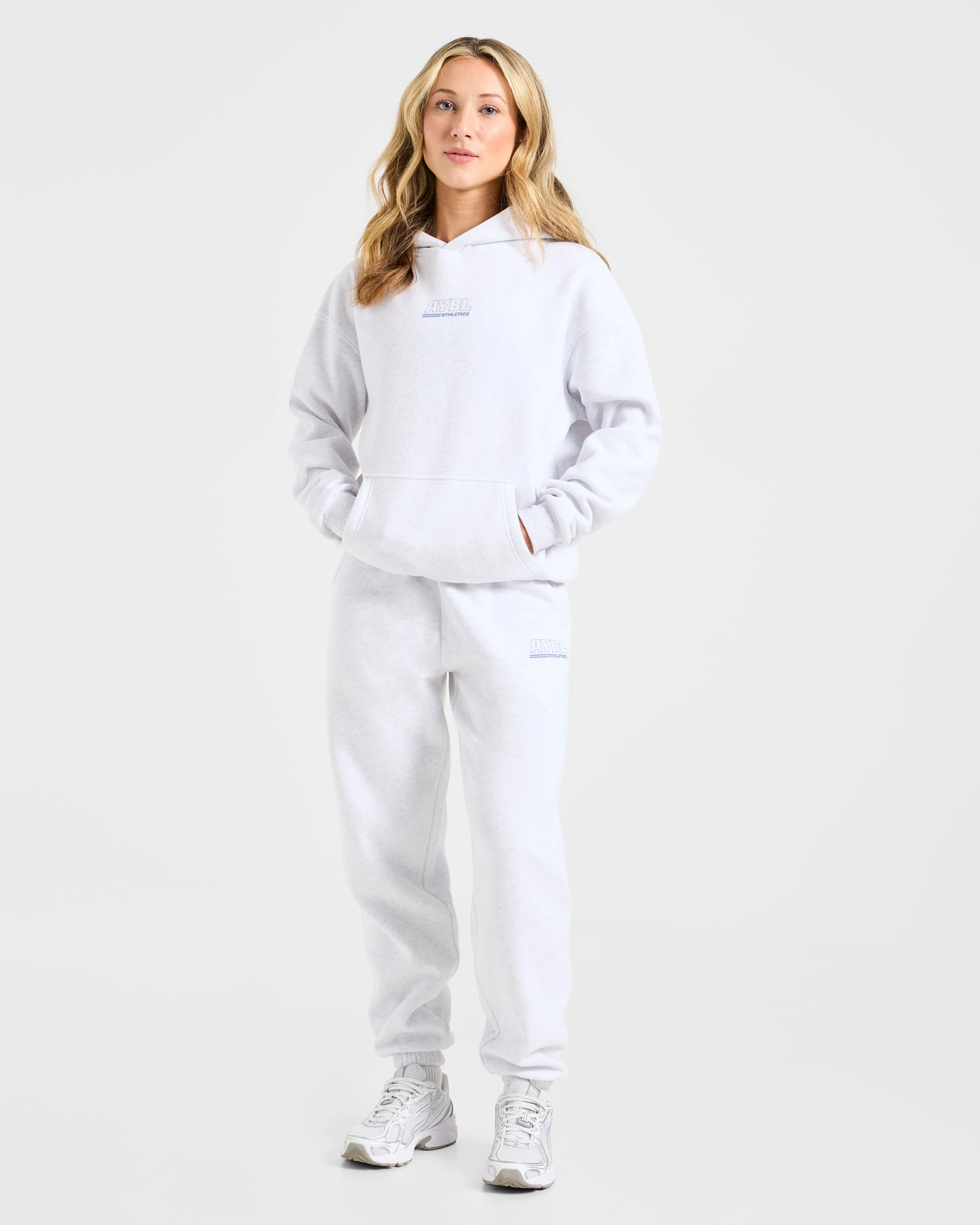 Athletics Track Oversized Joggers - Heather Grey/Slate Blue - Image 3