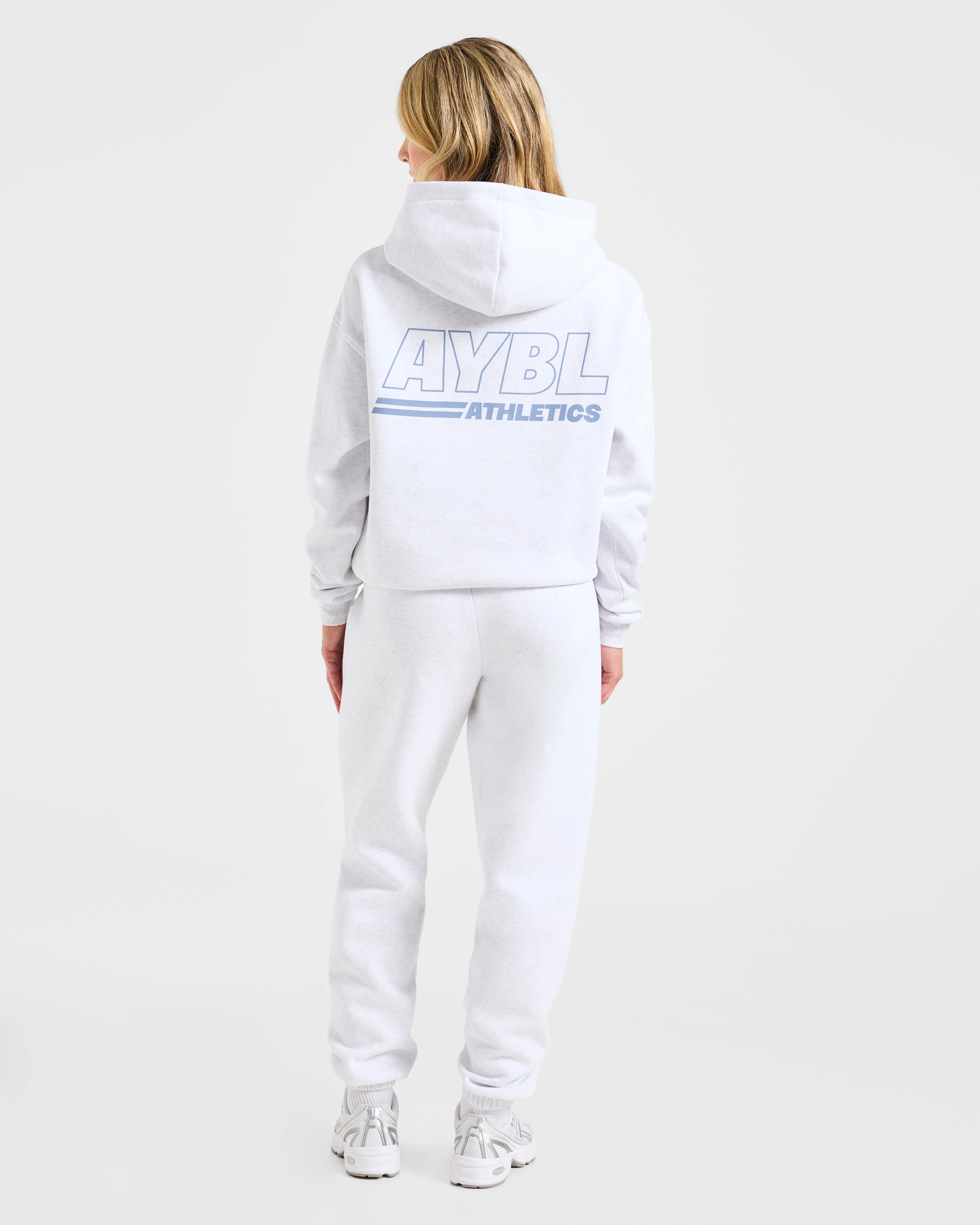 Athletics Track Oversized Joggers - Heather Grey/Slate Blue - Image 4
