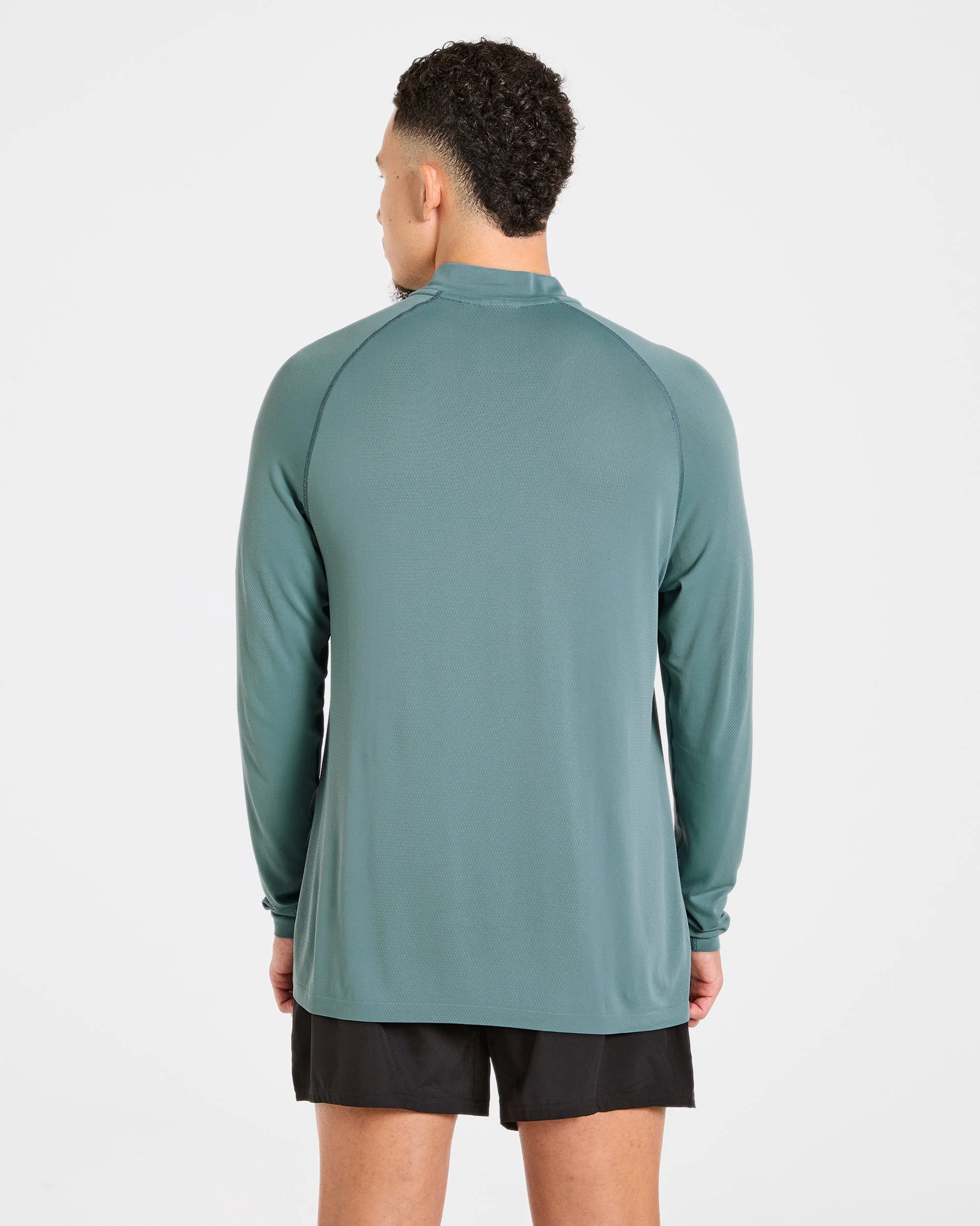Attain Seamless 1/2 Zip Pullover - Titan Blue - Image 2