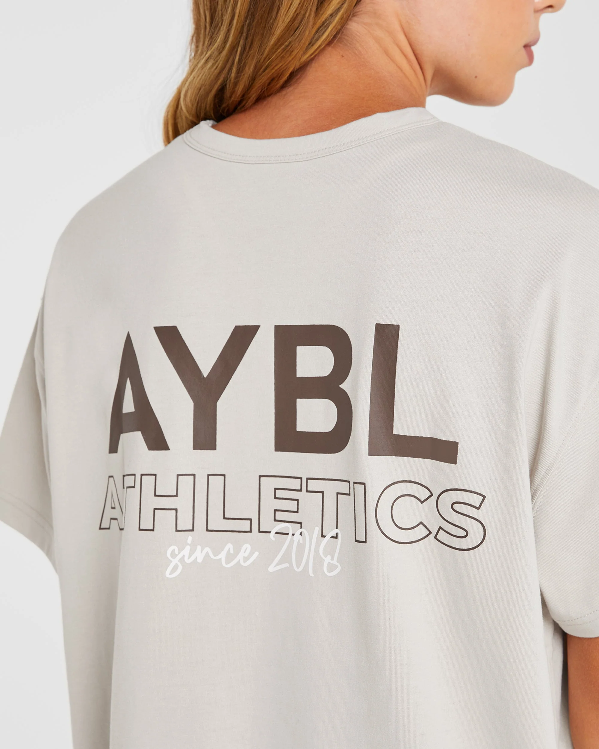 AYBL Athletics Oversized T Shirt - Beige - Image 5