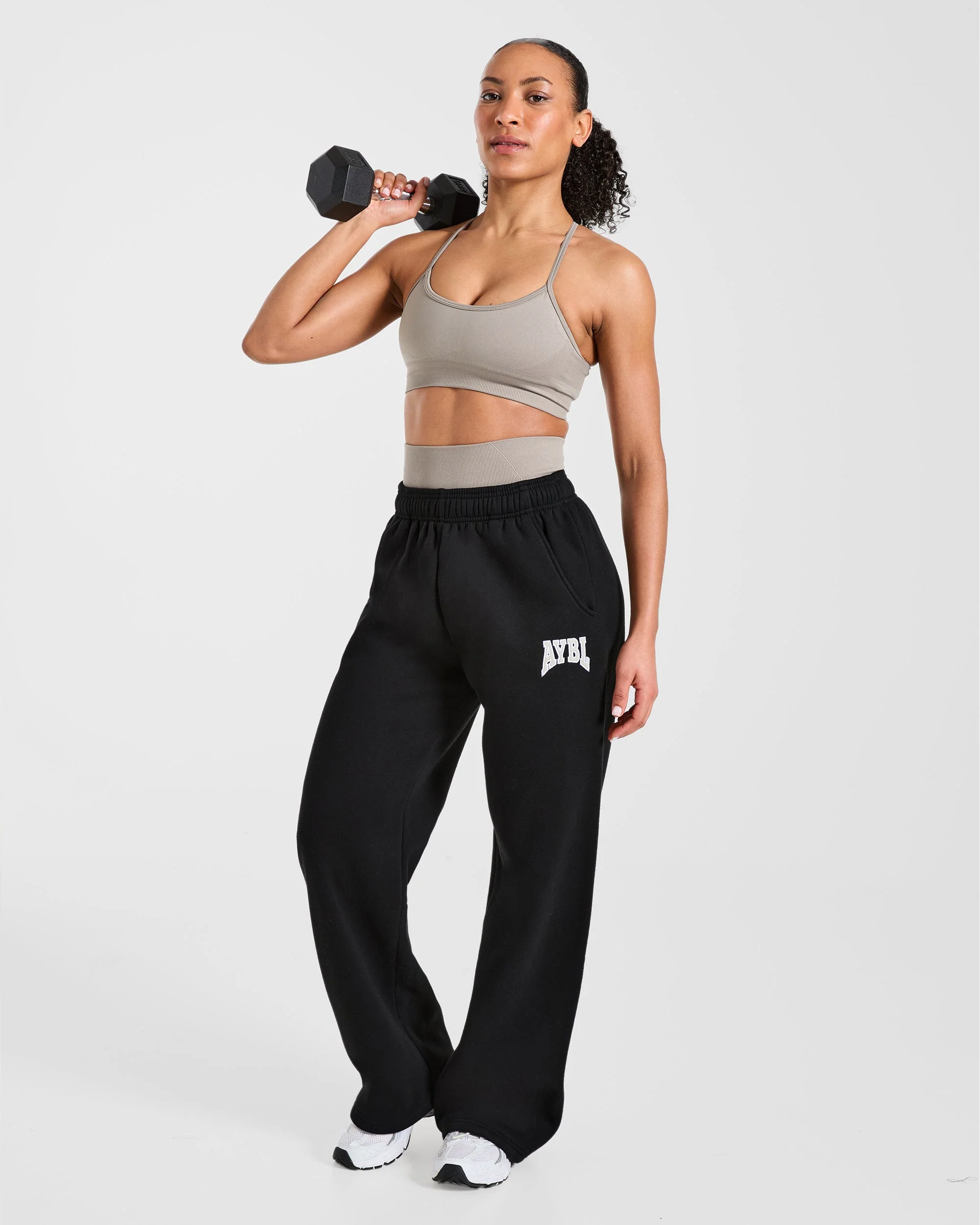 AYBL Club Oversized Straight Leg Joggers - Black - Image 7