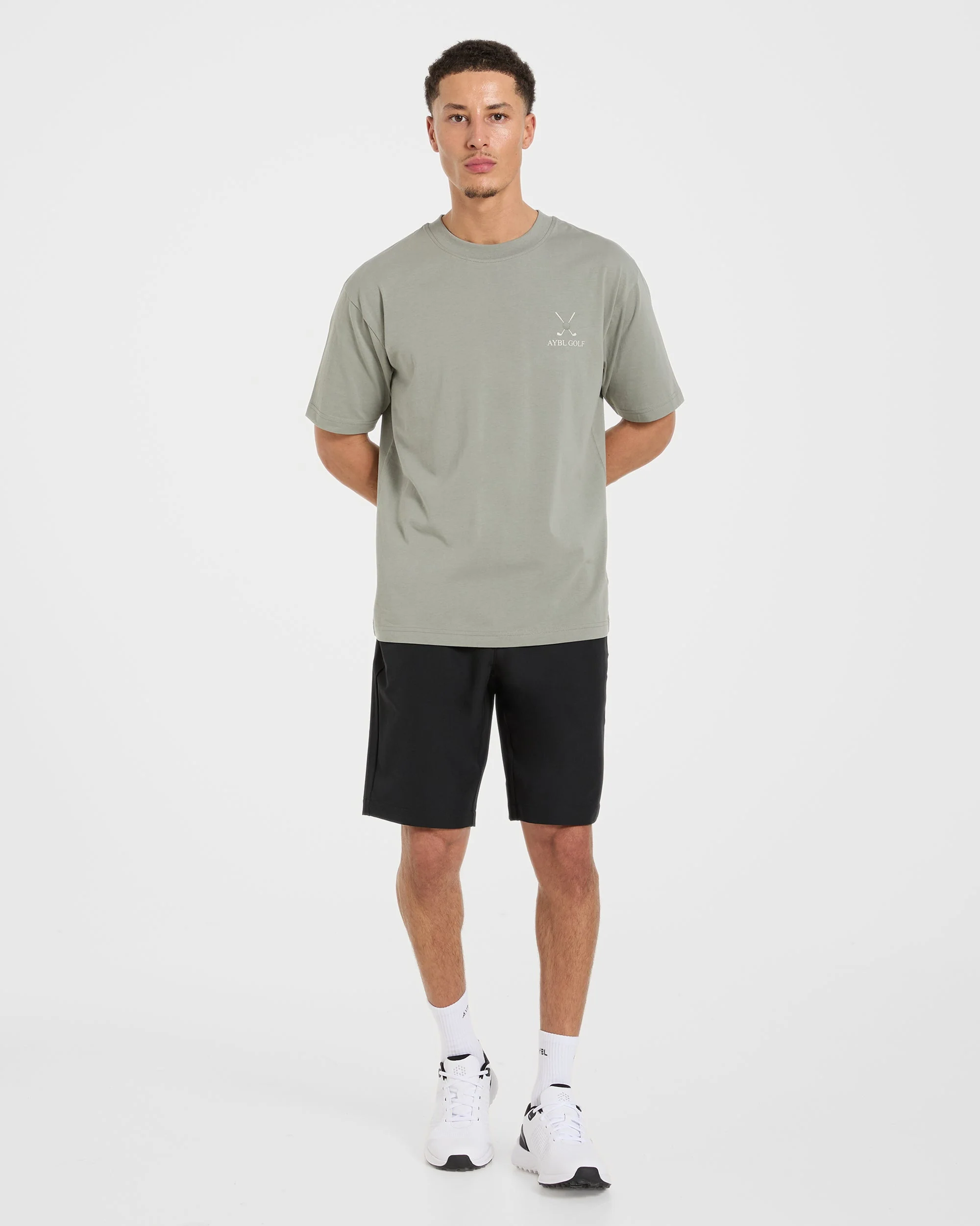 AYBL Golf T Shirt - Washed Olive - Image 3