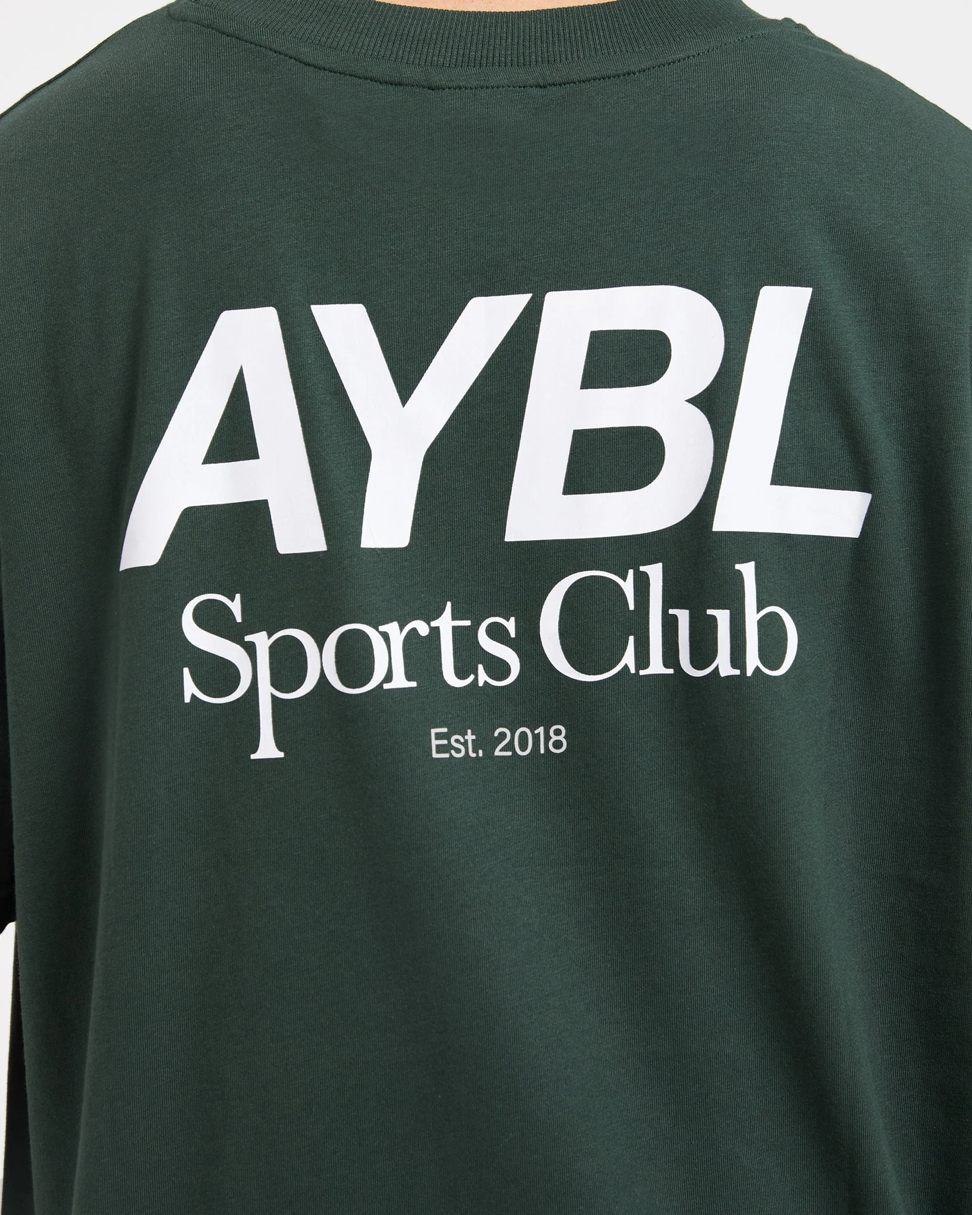 AYBL Sports Club Oversized T Shirt - Forest Green - Image 6