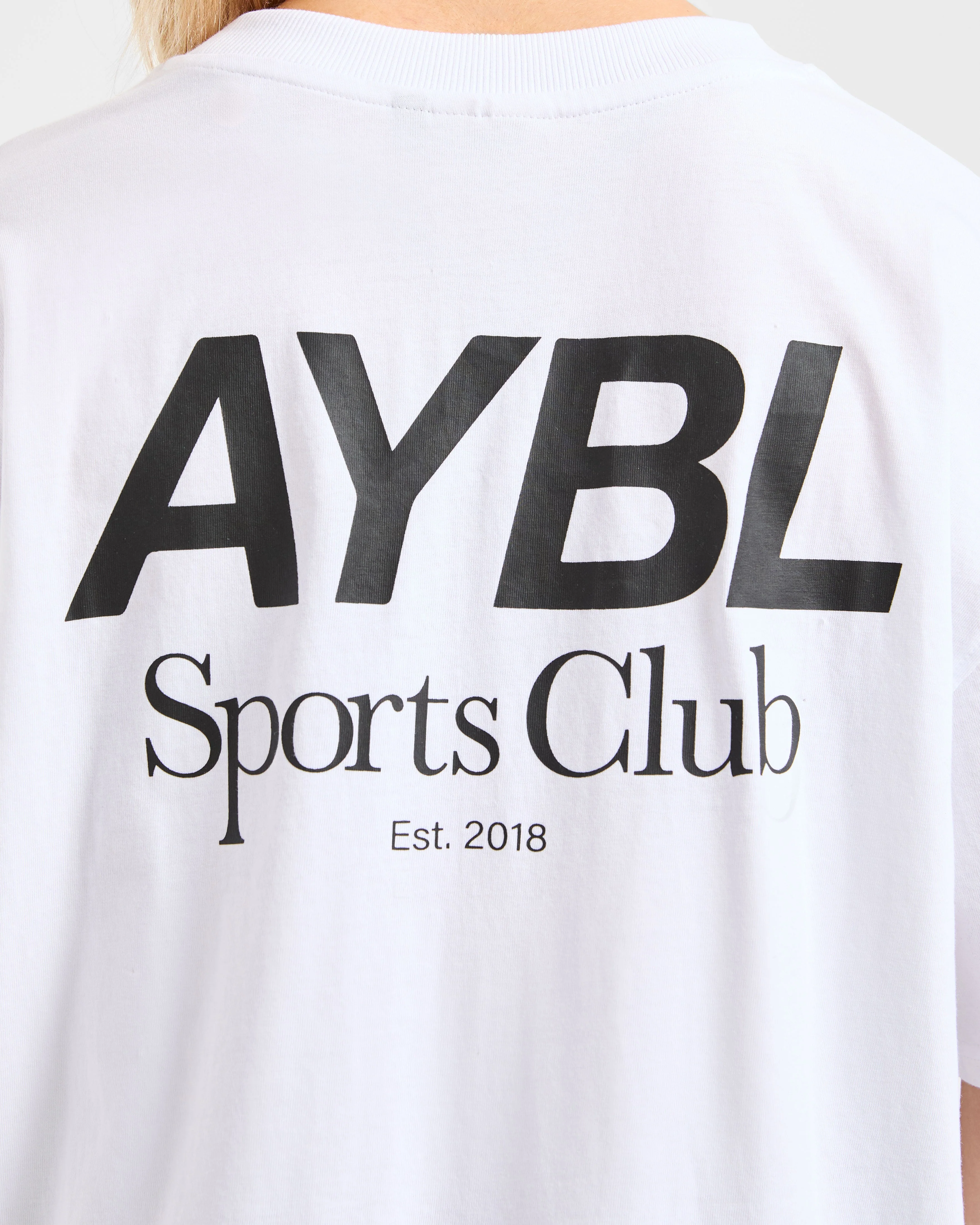 AYBL Sports Club Oversized T Shirt - White - Image 5
