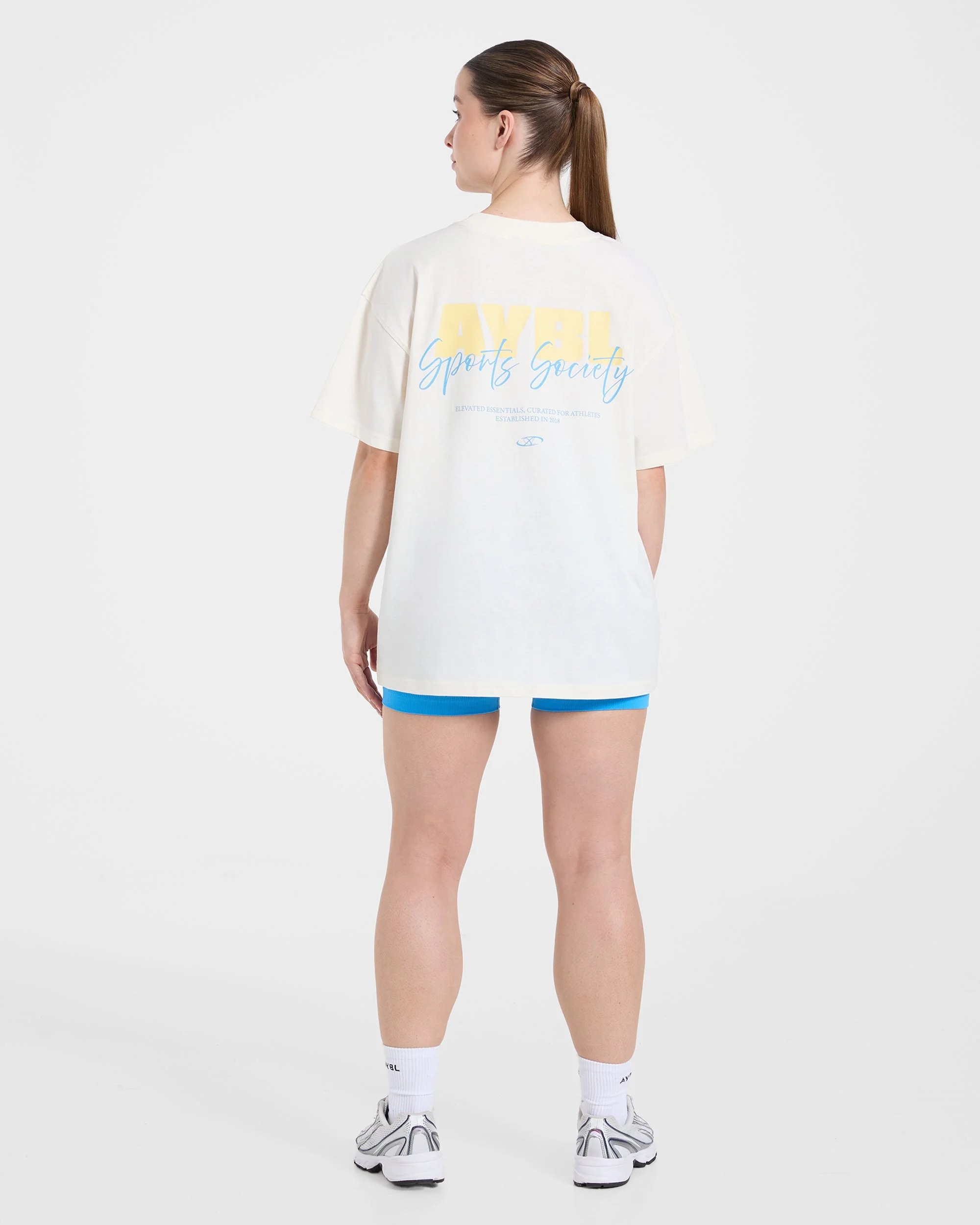 AYBL Sports Society Oversized T Shirt - Off White - Image 4