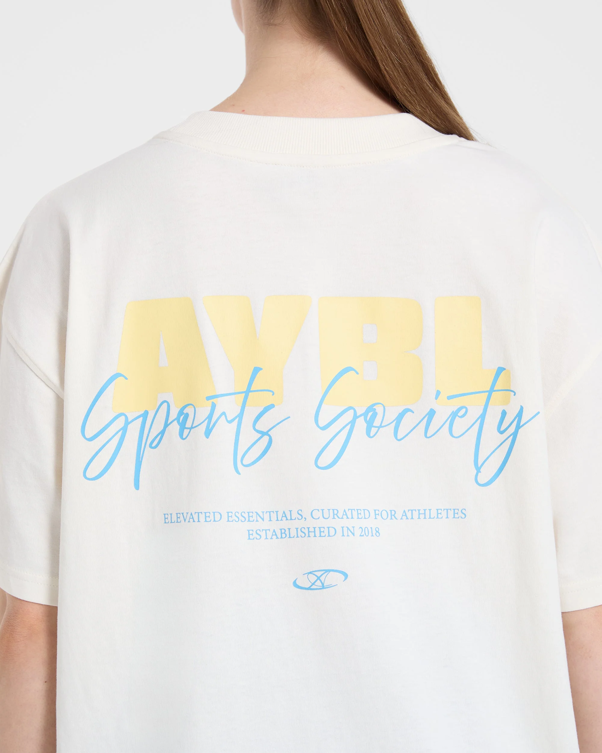 AYBL Sports Society Oversized T Shirt - Off White - Image 6