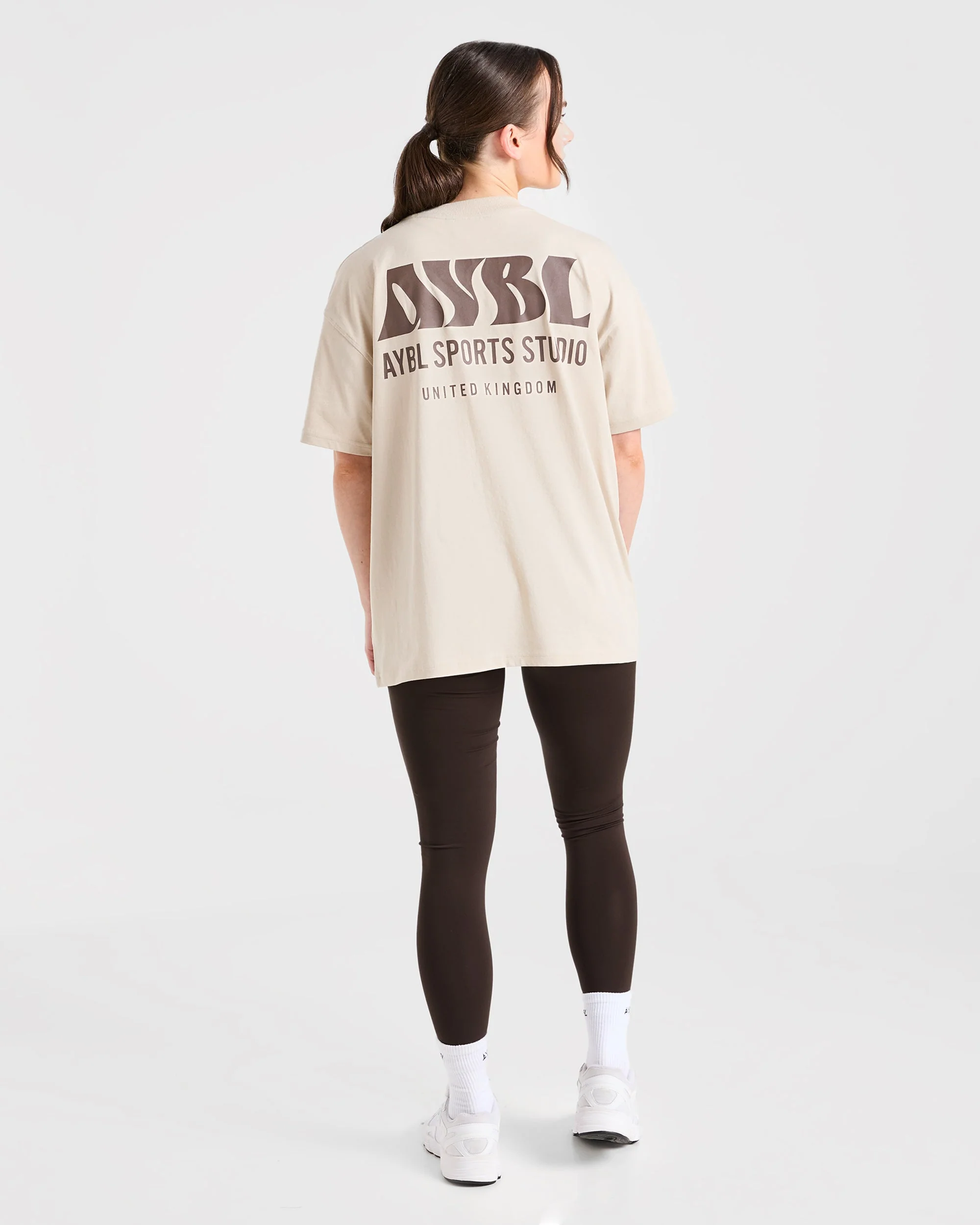 AYBL Sports Studio Oversized T Shirt - Beige - Image 3