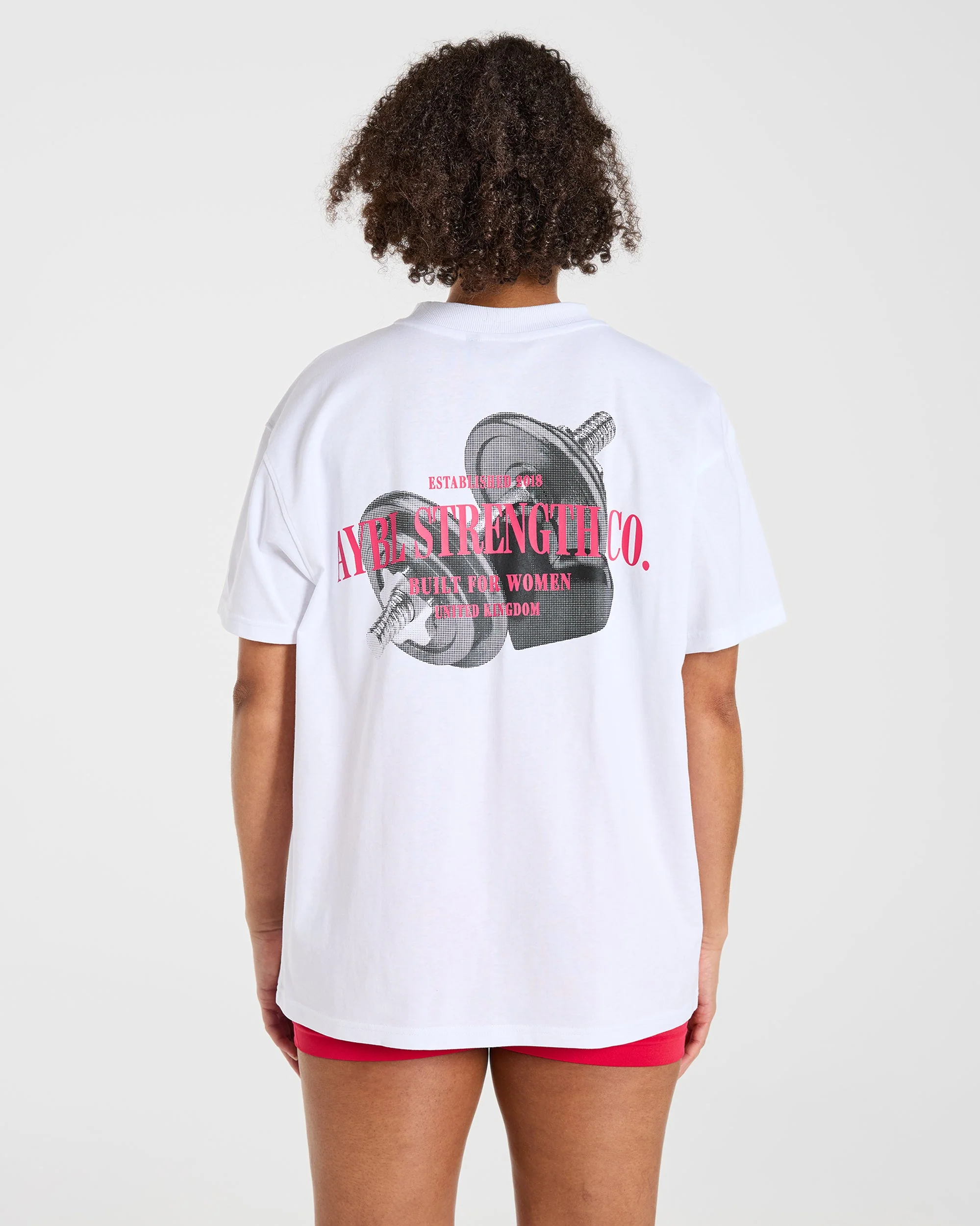 AYBL Strength Co Oversized T Shirt - White