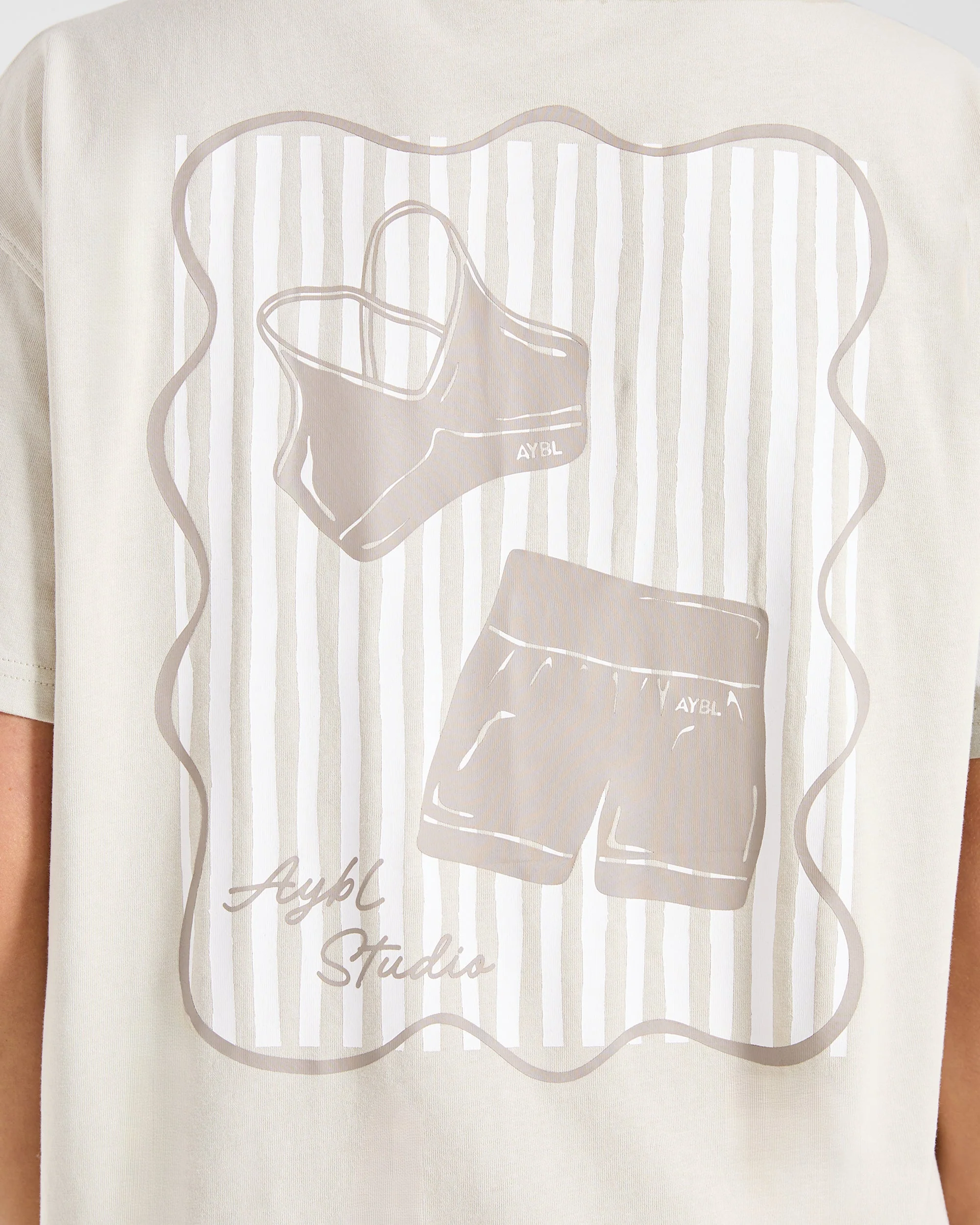 AYBL Studio Oversized T Shirt - Taupe Beige - Image 5