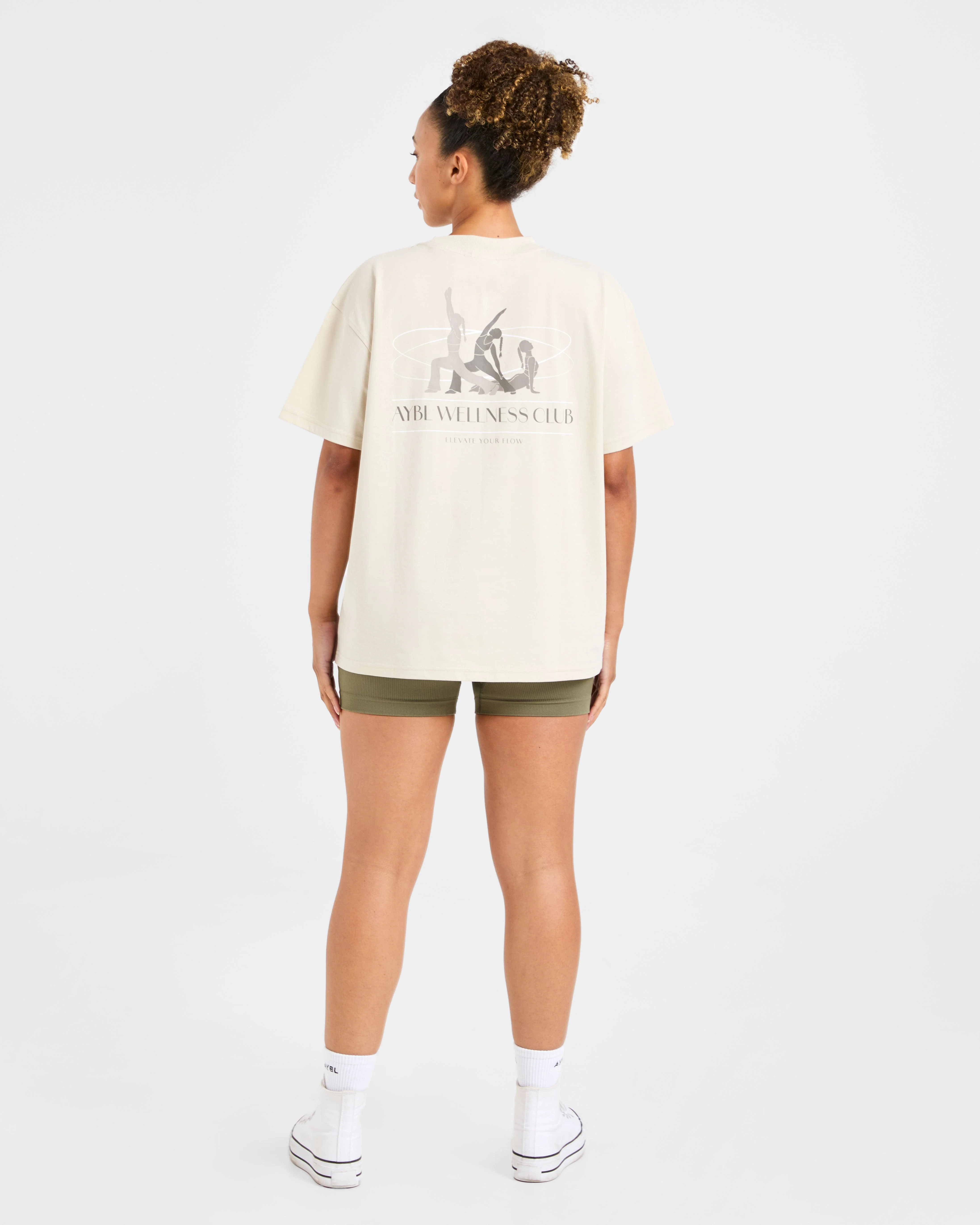 AYBL Wellness Oversized T Shirt - Beige - Image 4