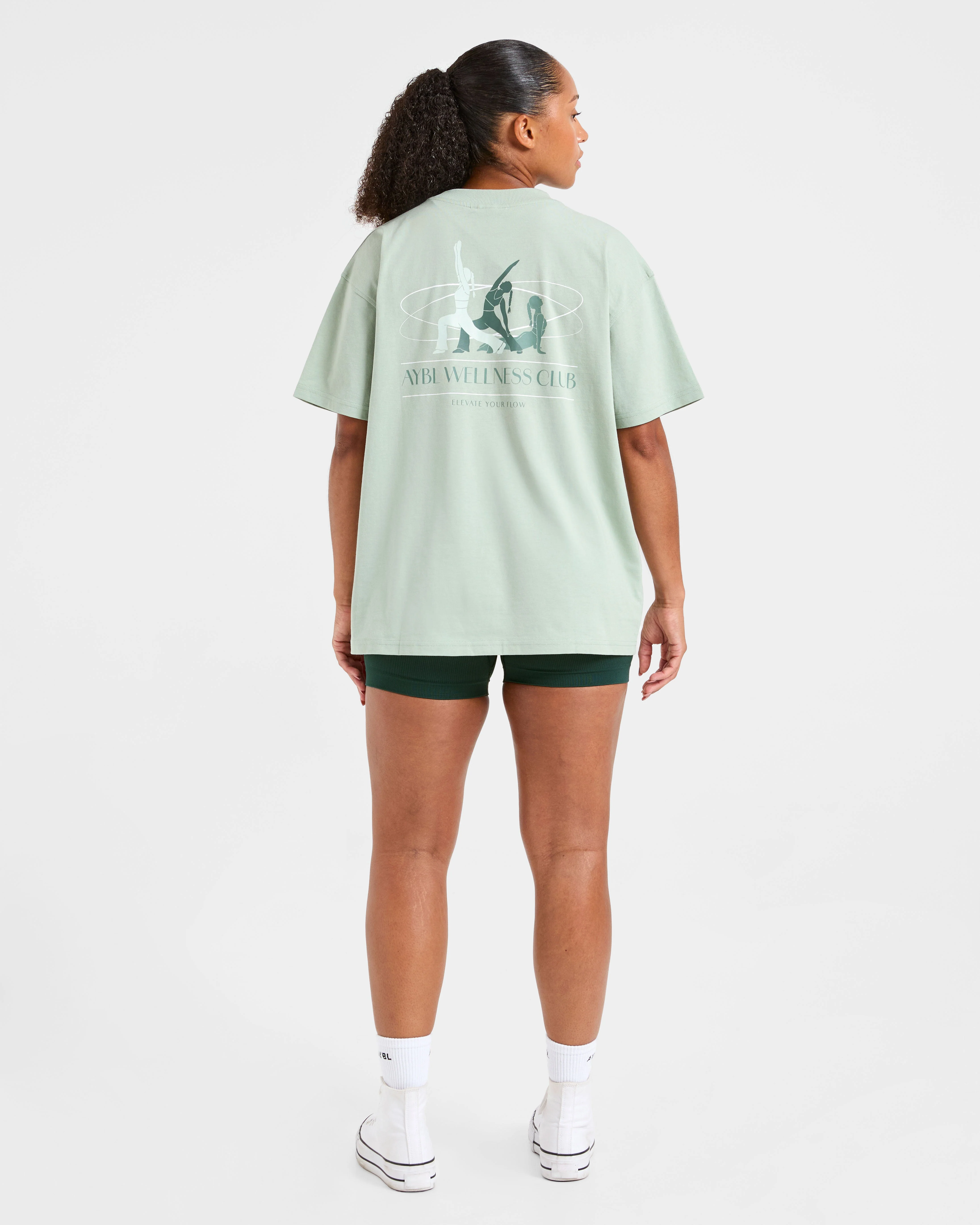 AYBL Wellness Oversized T Shirt - Green - Image 4