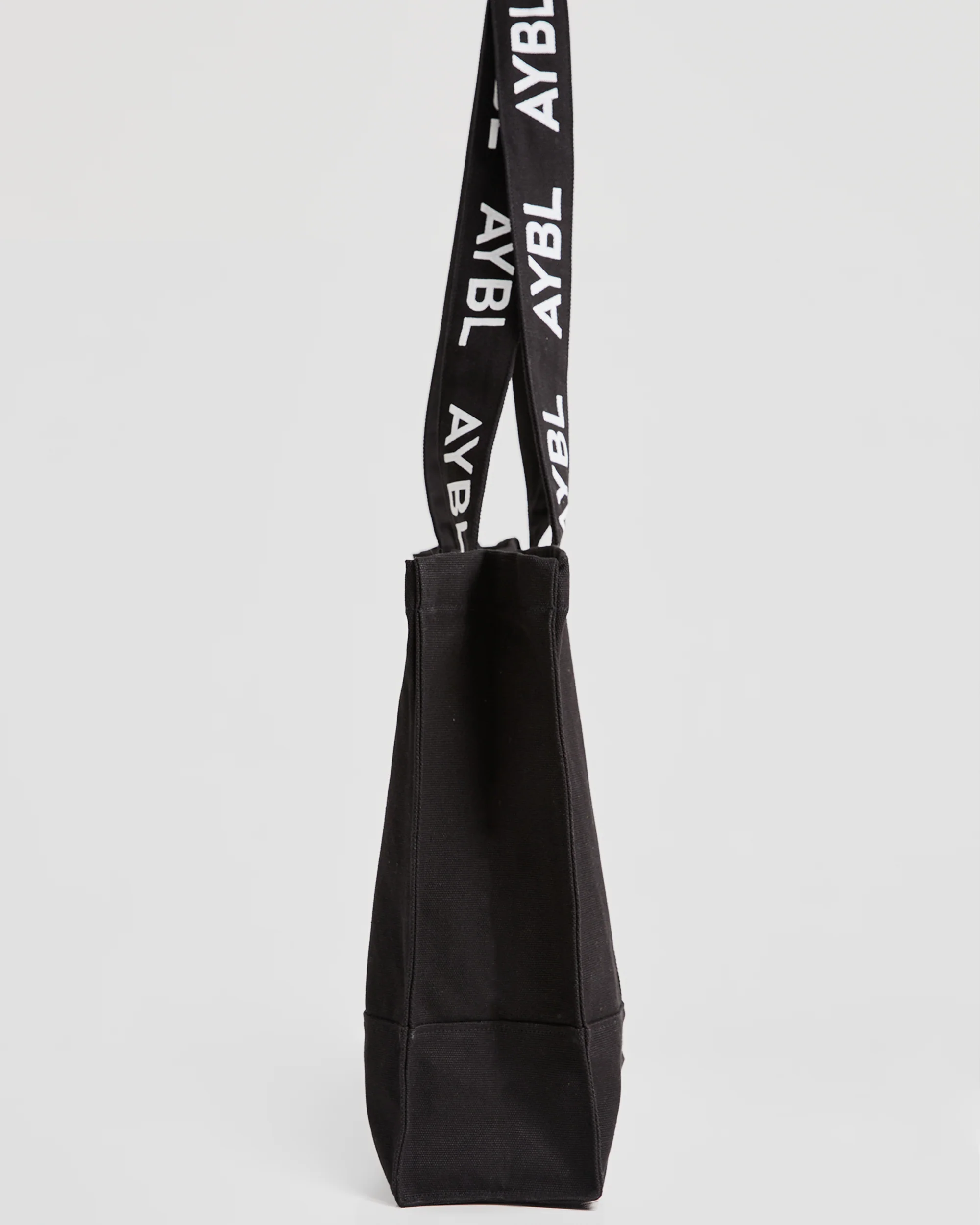 Branded Strap Tote Bag - Black - Image 5