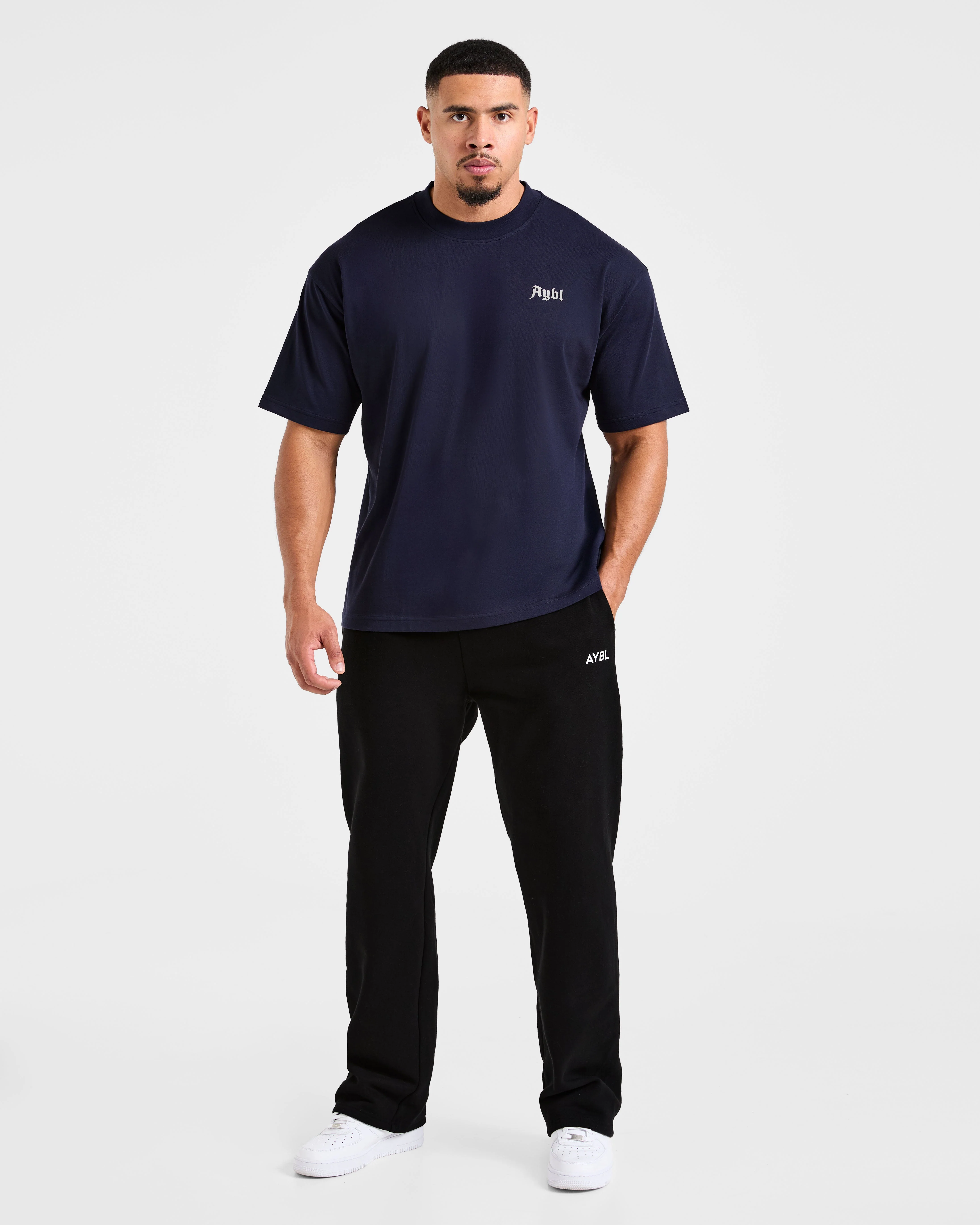 Built for Lifters Oversized T Shirt - Navy - Image 3