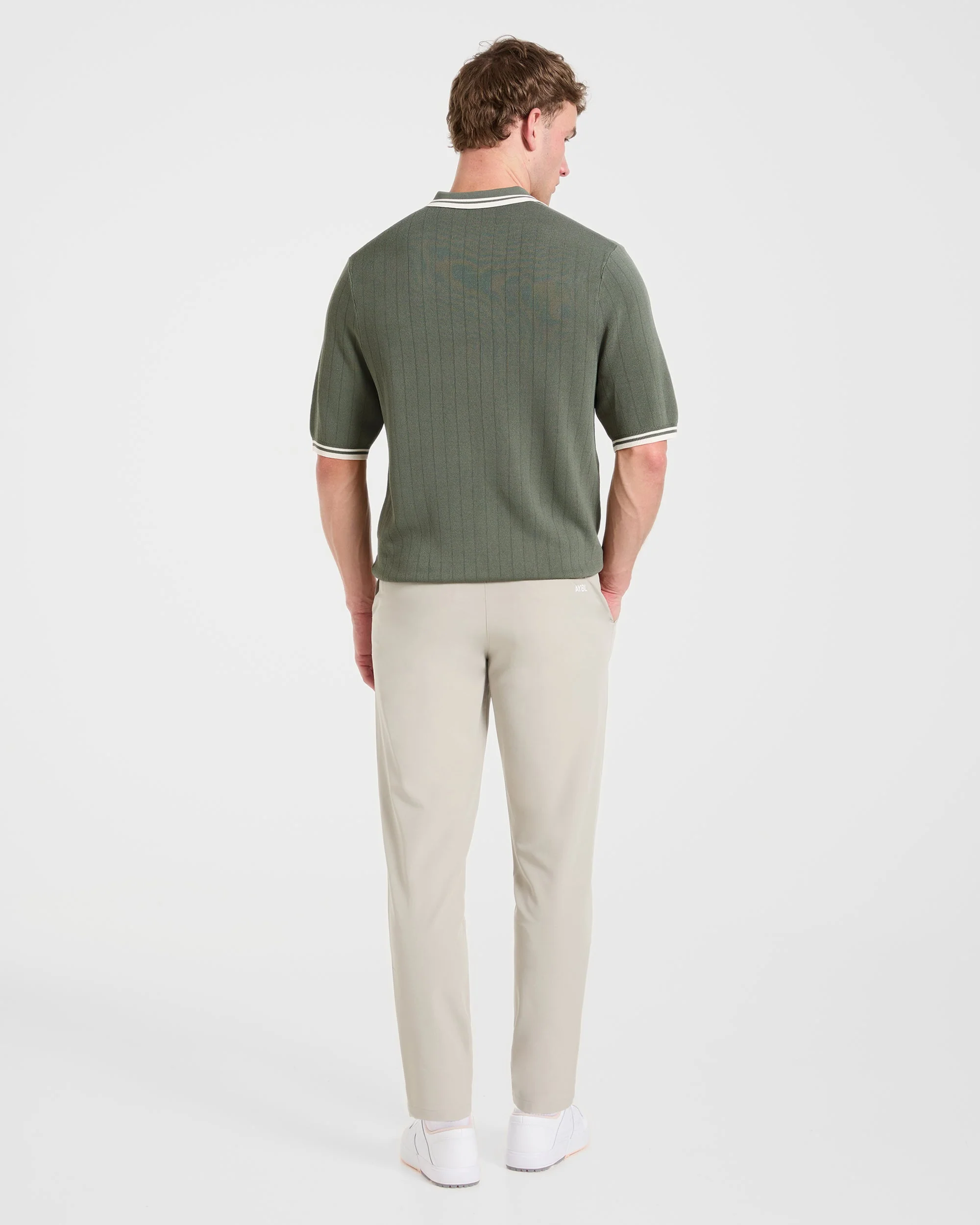 Classic Knitted Polo - Hillside Green - Image 4