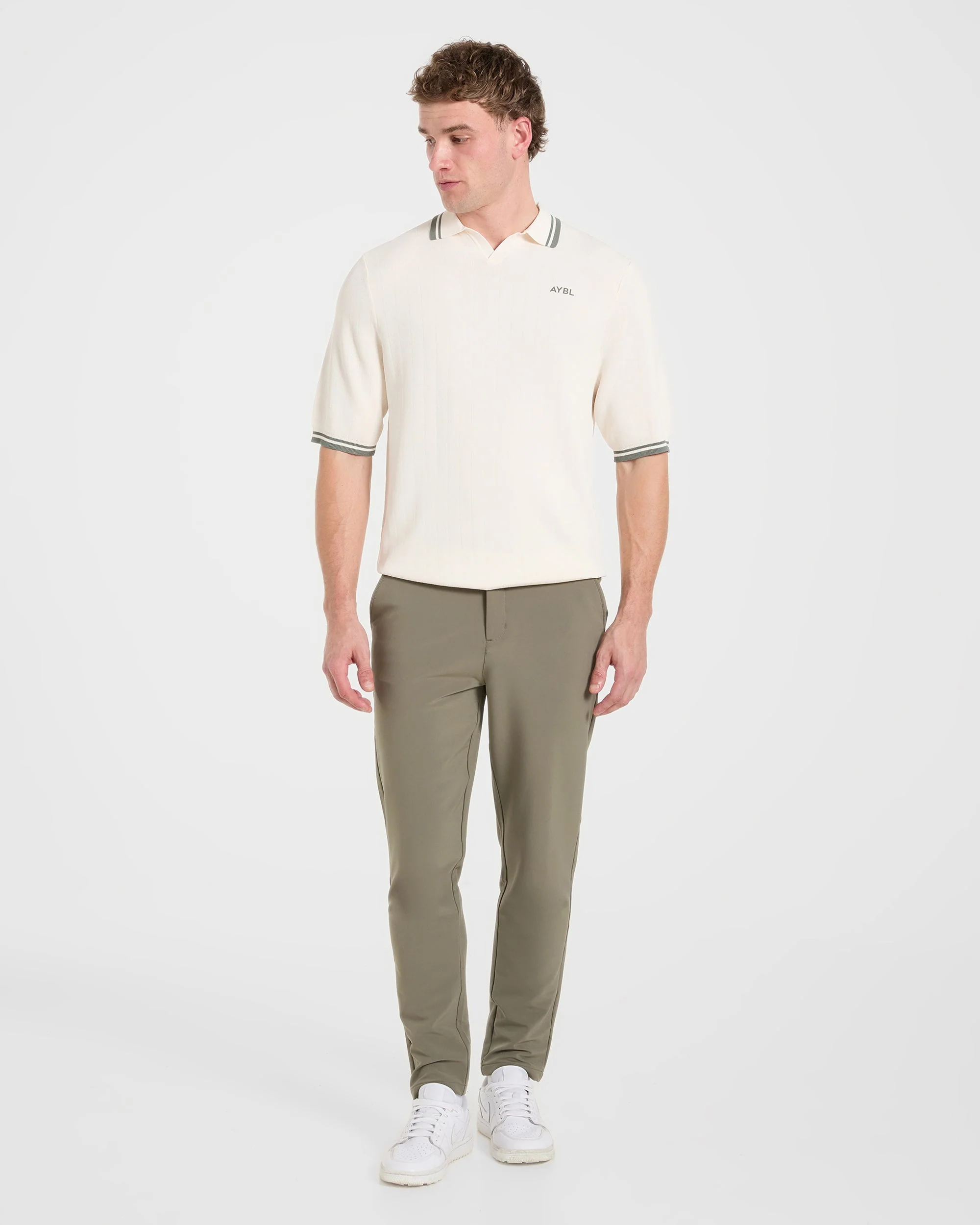 Classic Knitted Polo - Off White - Image 3
