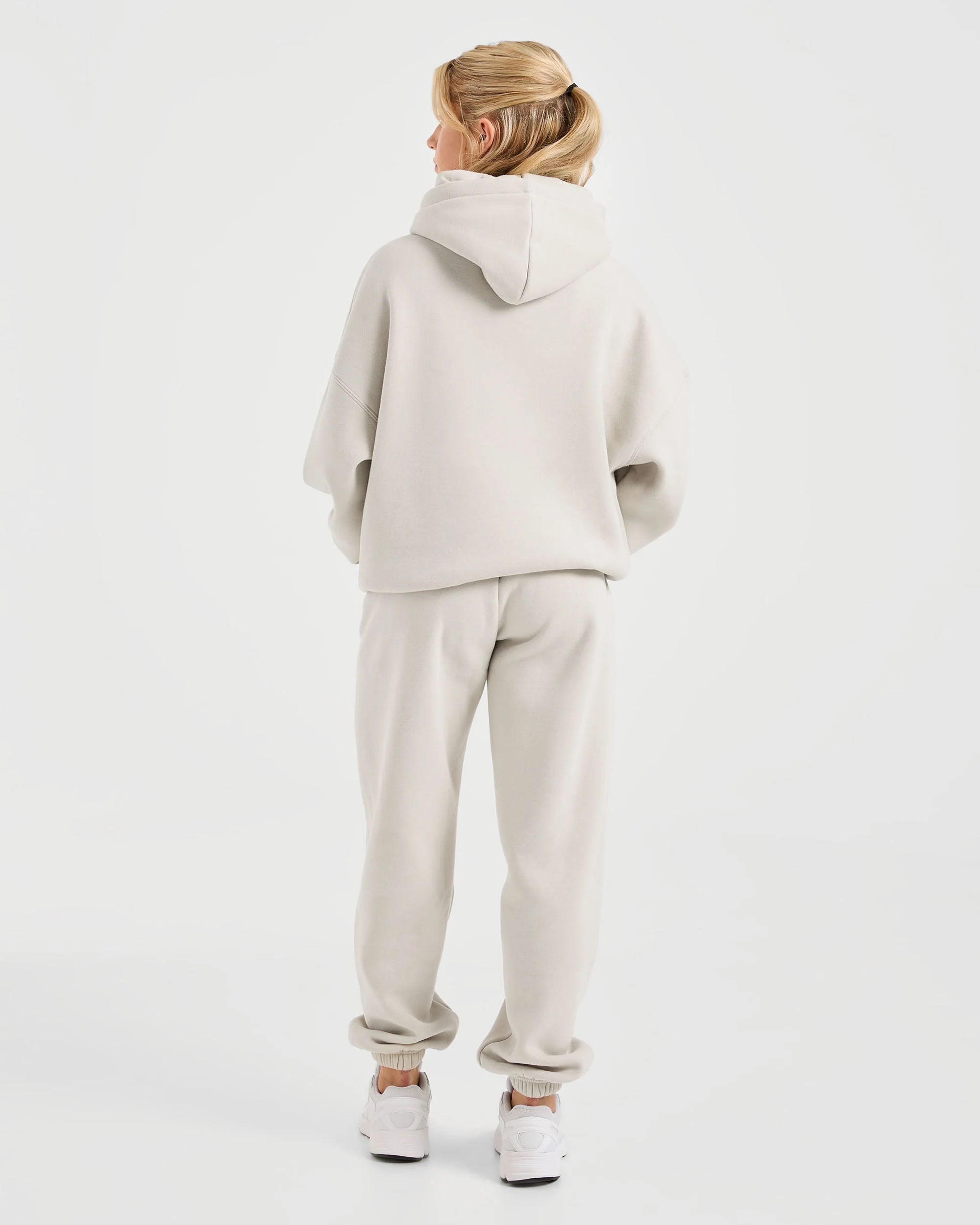 Classic Plush Oversized Hoodie - Sand - Image 4