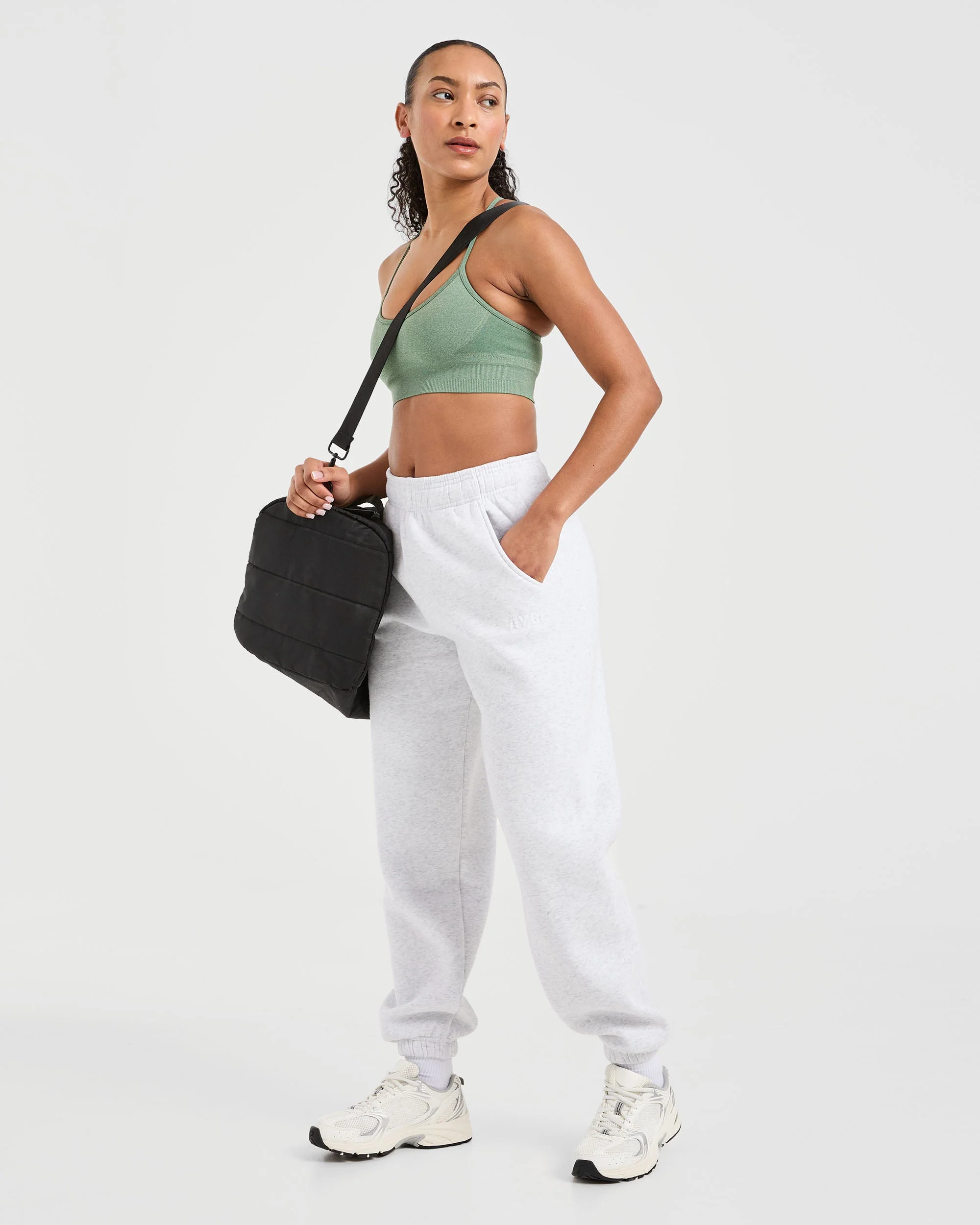 Classic Plush Oversized Joggers - Heather Grey - Image 7