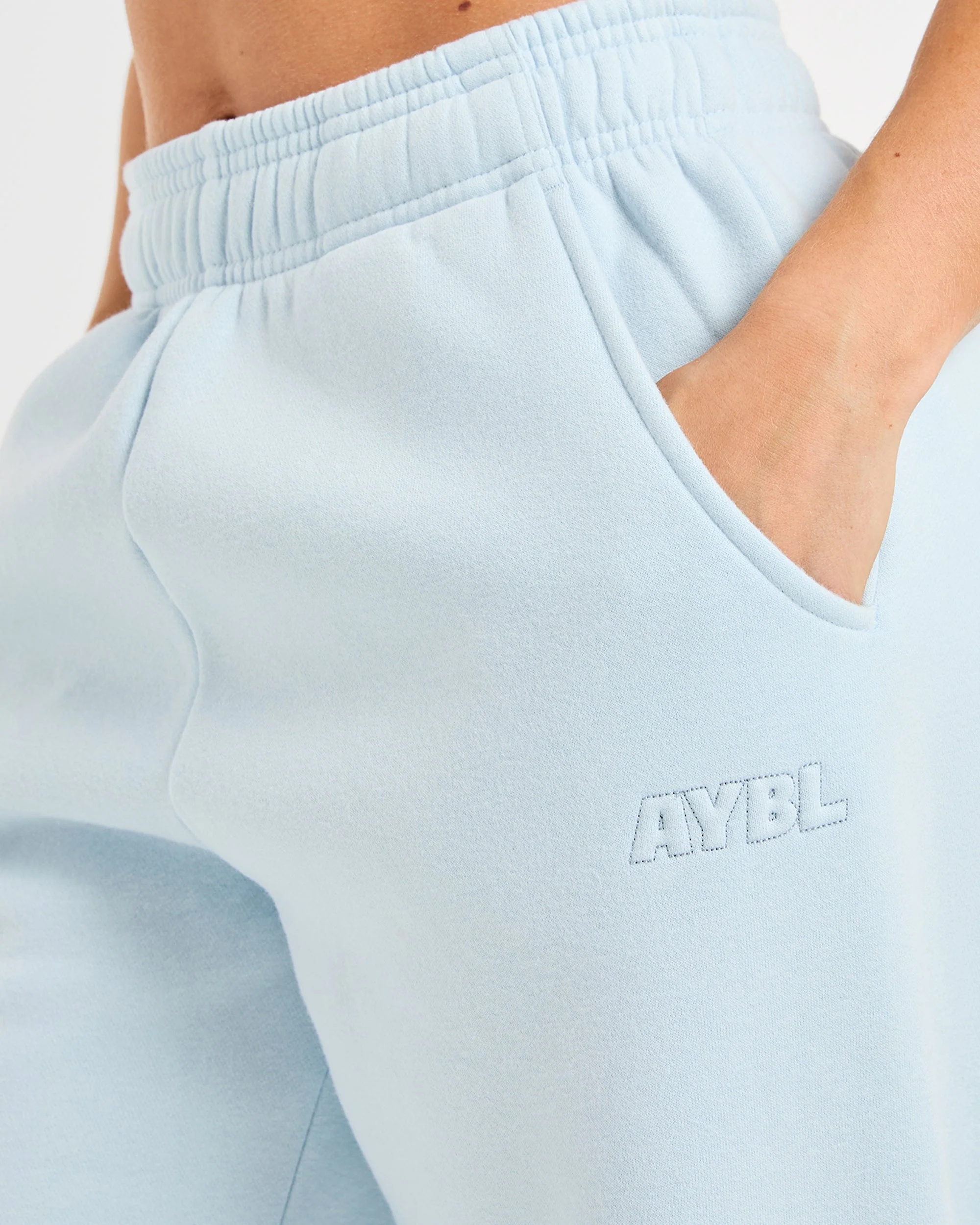 Classic Plush Oversized Joggers - Pastel Blue - Image 5