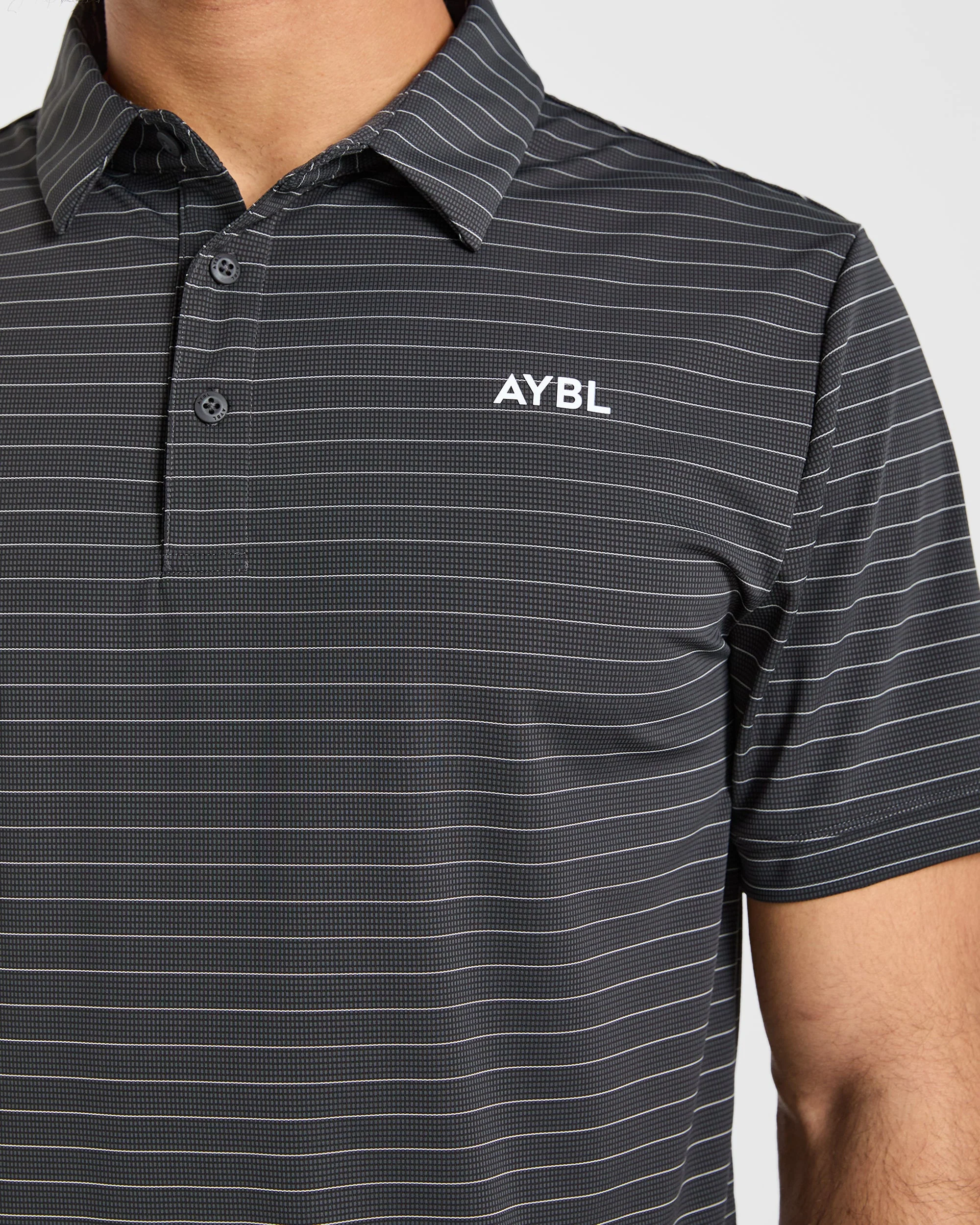 Classic Stripe Polo - Charcoal - Image 6