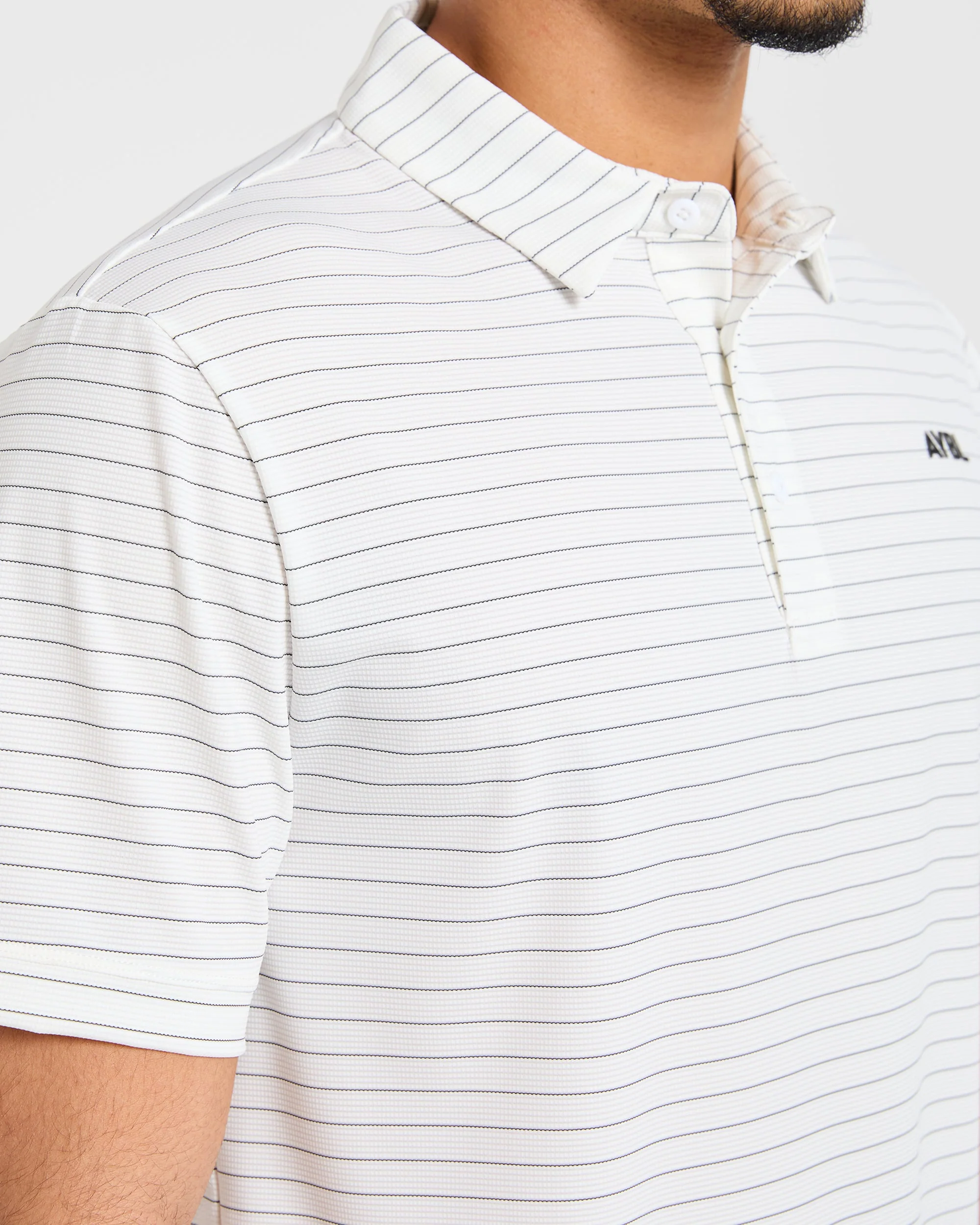 Classic Stripe Polo - White - Image 6