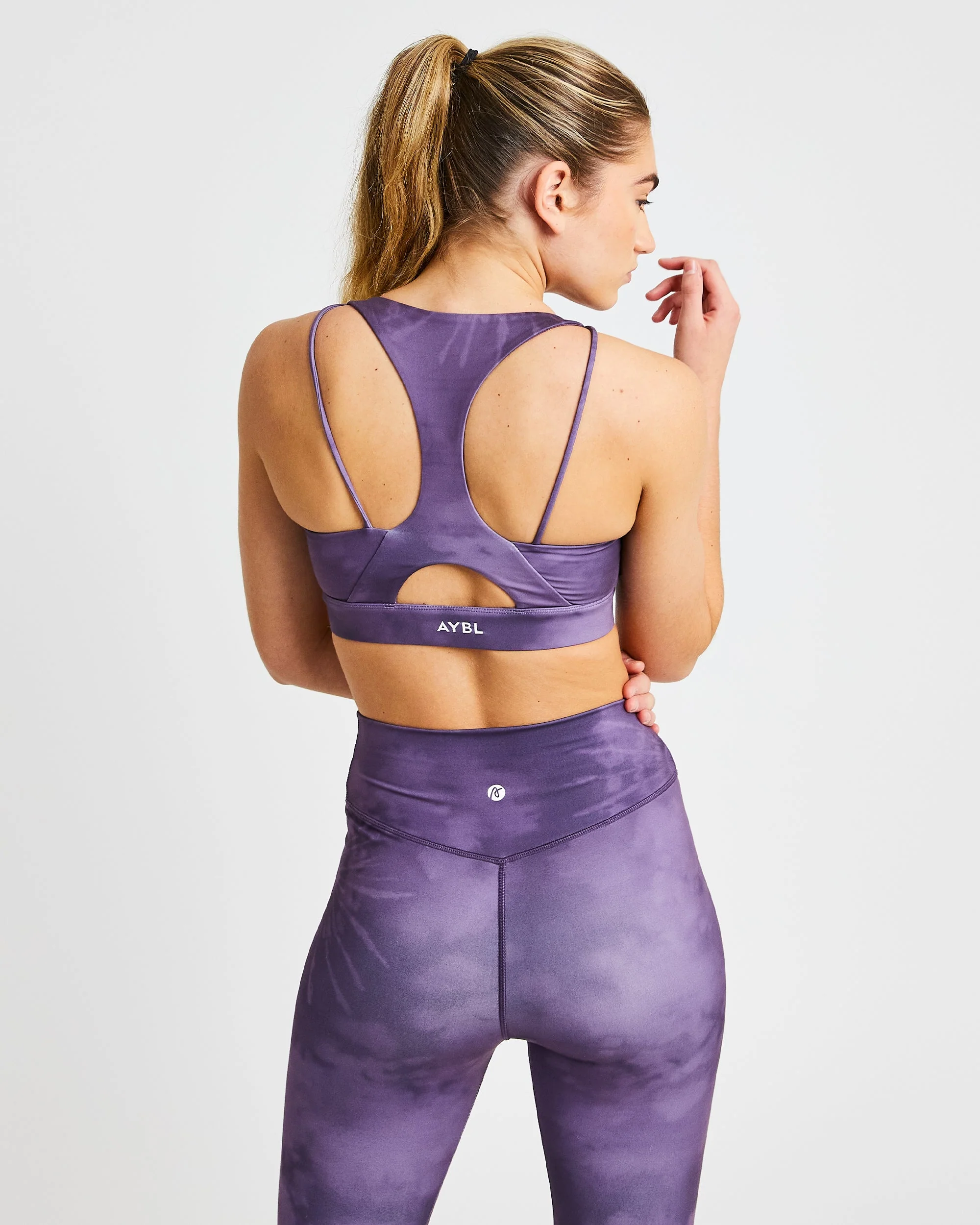 Core Sports Bra - Purple Tie Dye - Image 2