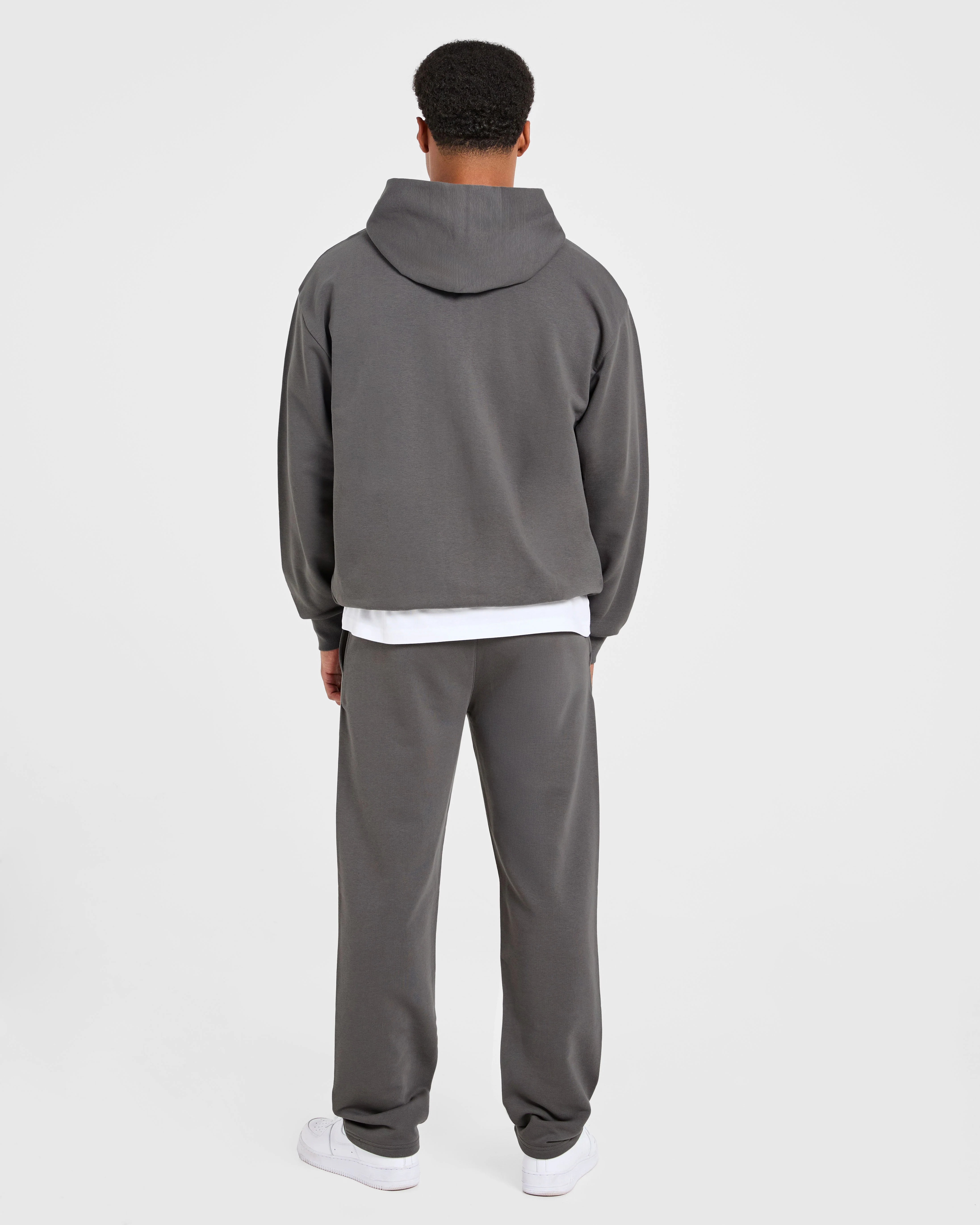 Craft Oversized Zip Up Hoodie - Charcoal - Image 4