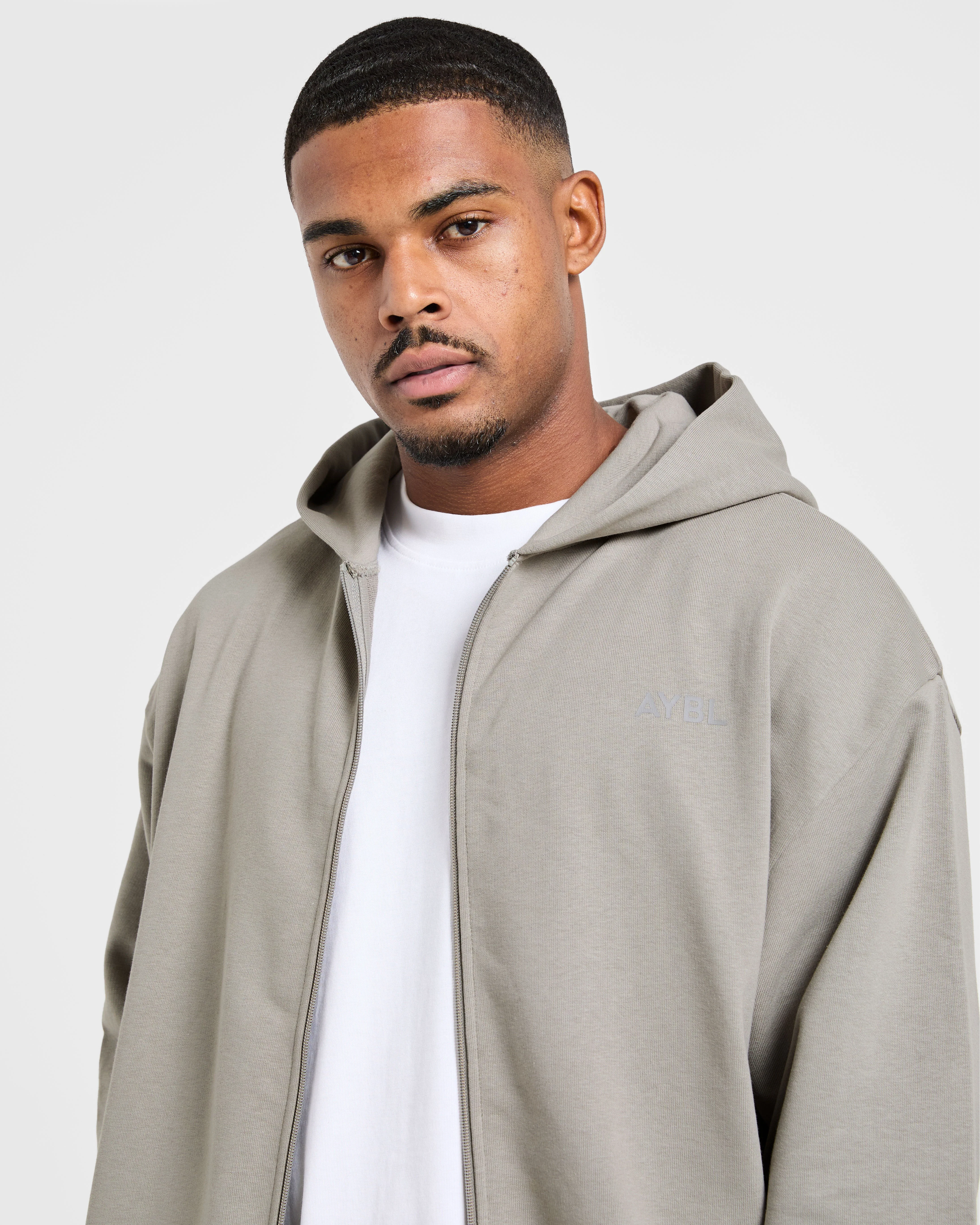 Craft Oversized Zip Up Hoodie - Misty - Image 8