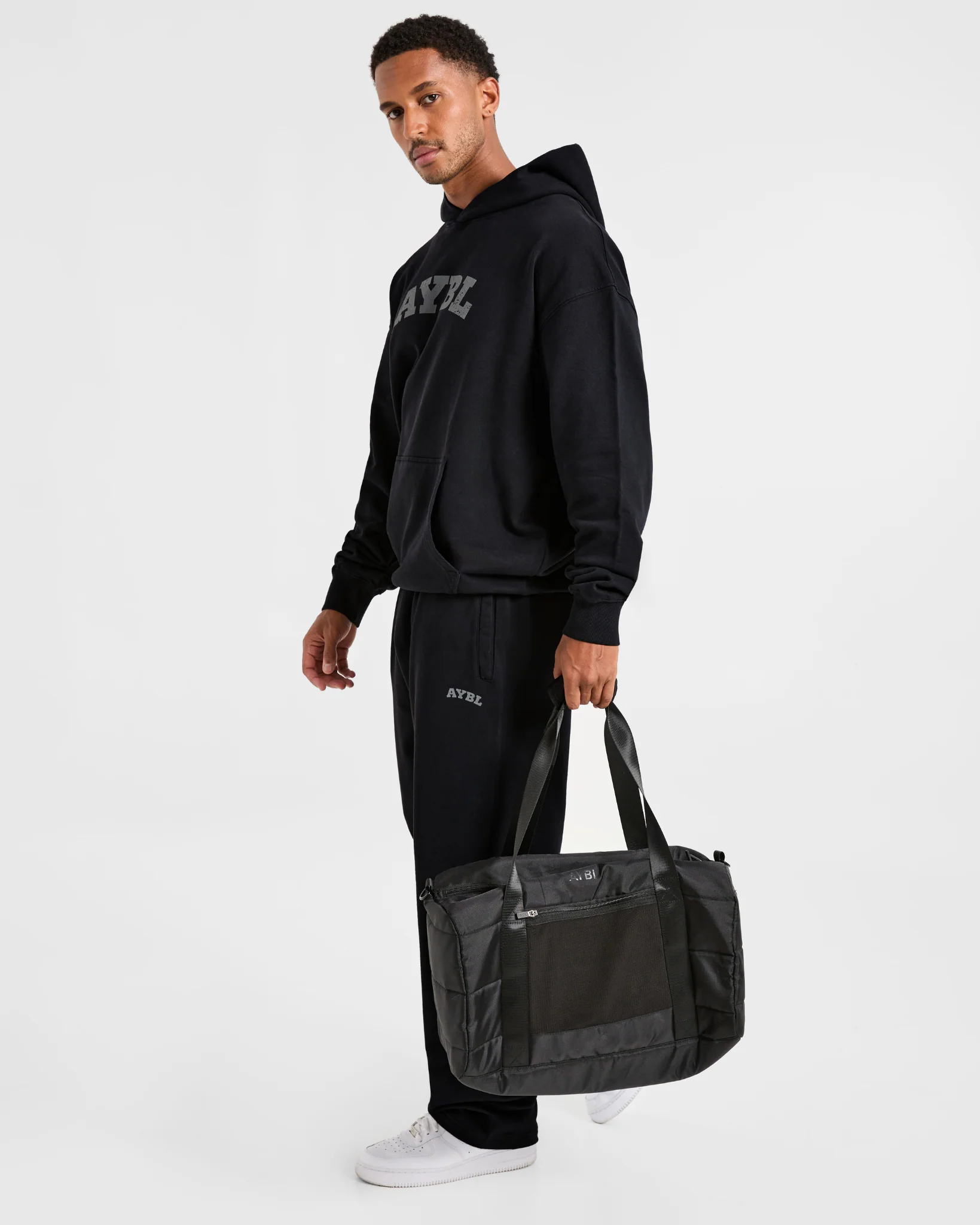 Elite Straight Leg Joggers - Black/Charcoal - Image 8
