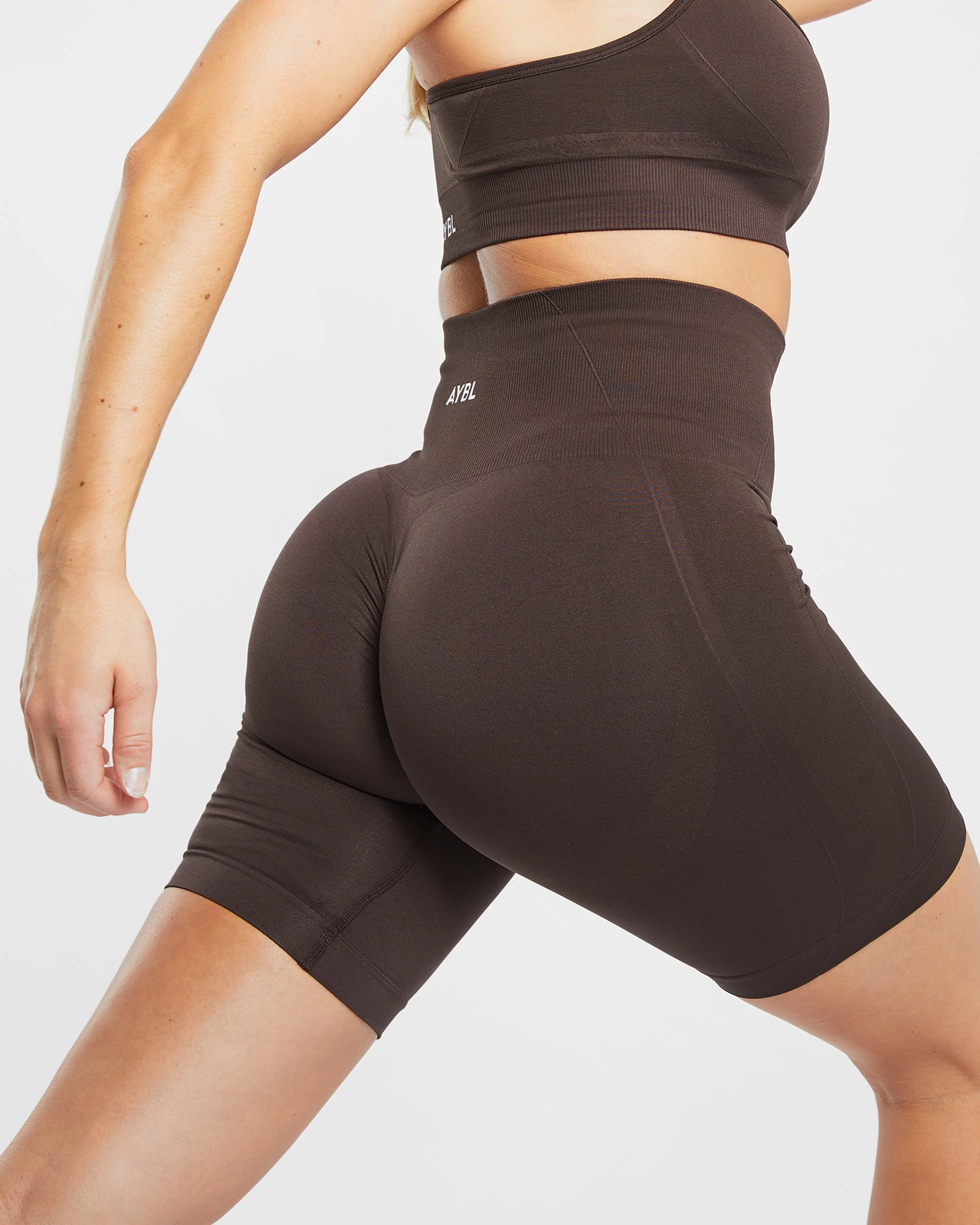 Empower Seamless Cycling Shorts - Cocoa Brown - Image 6