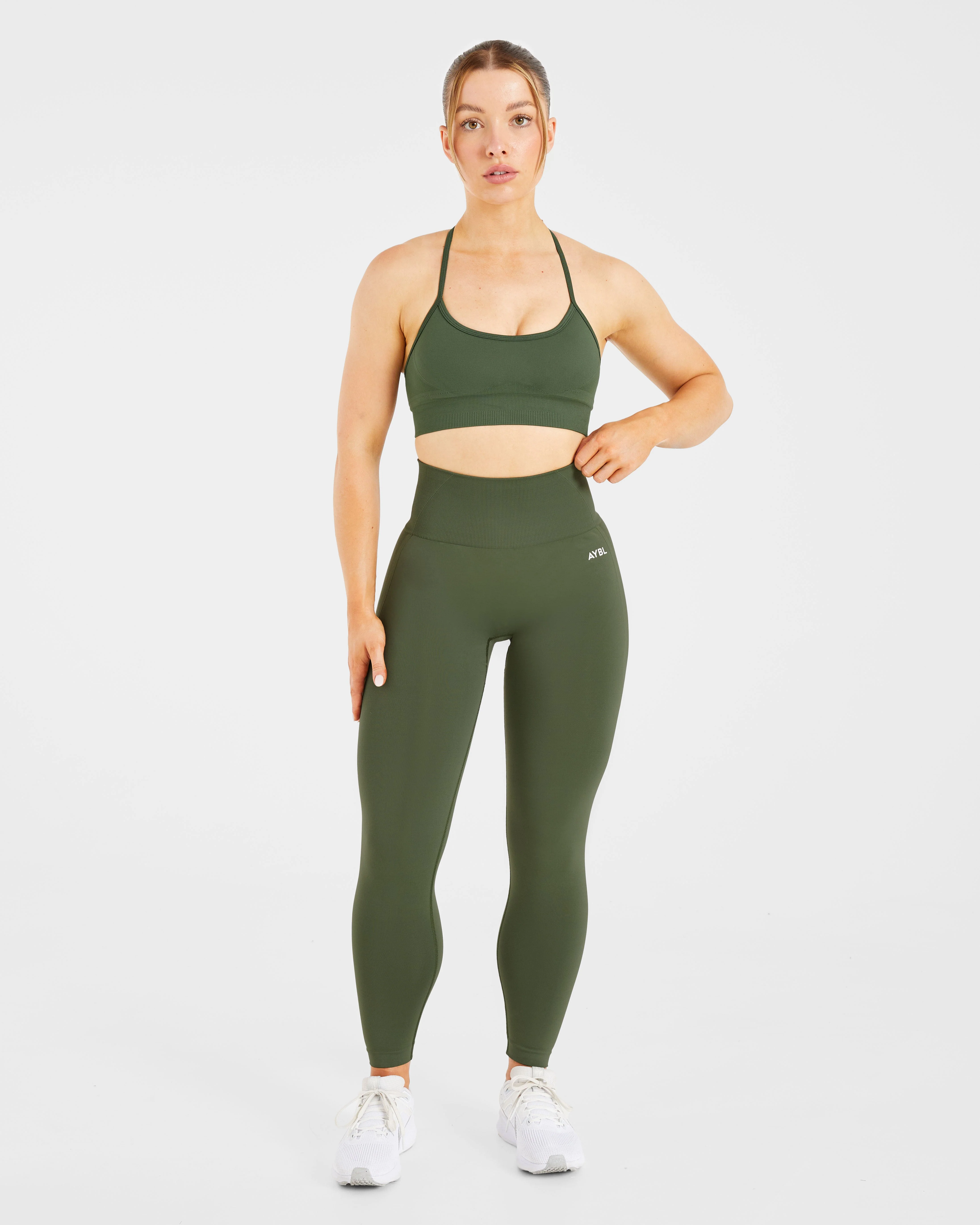Empower Seamless Leggings - Khaki Green - Image 3