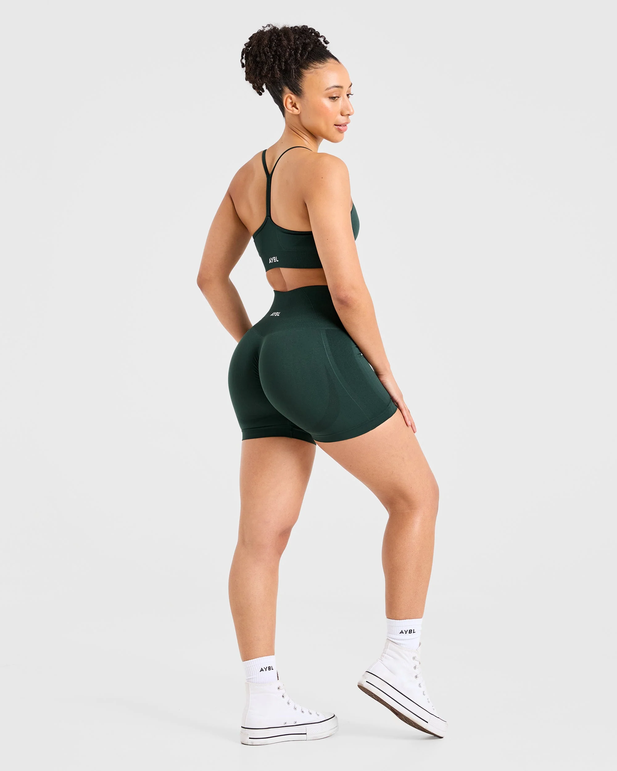 Empower Seamless Shorts - Dark Green - Image 3