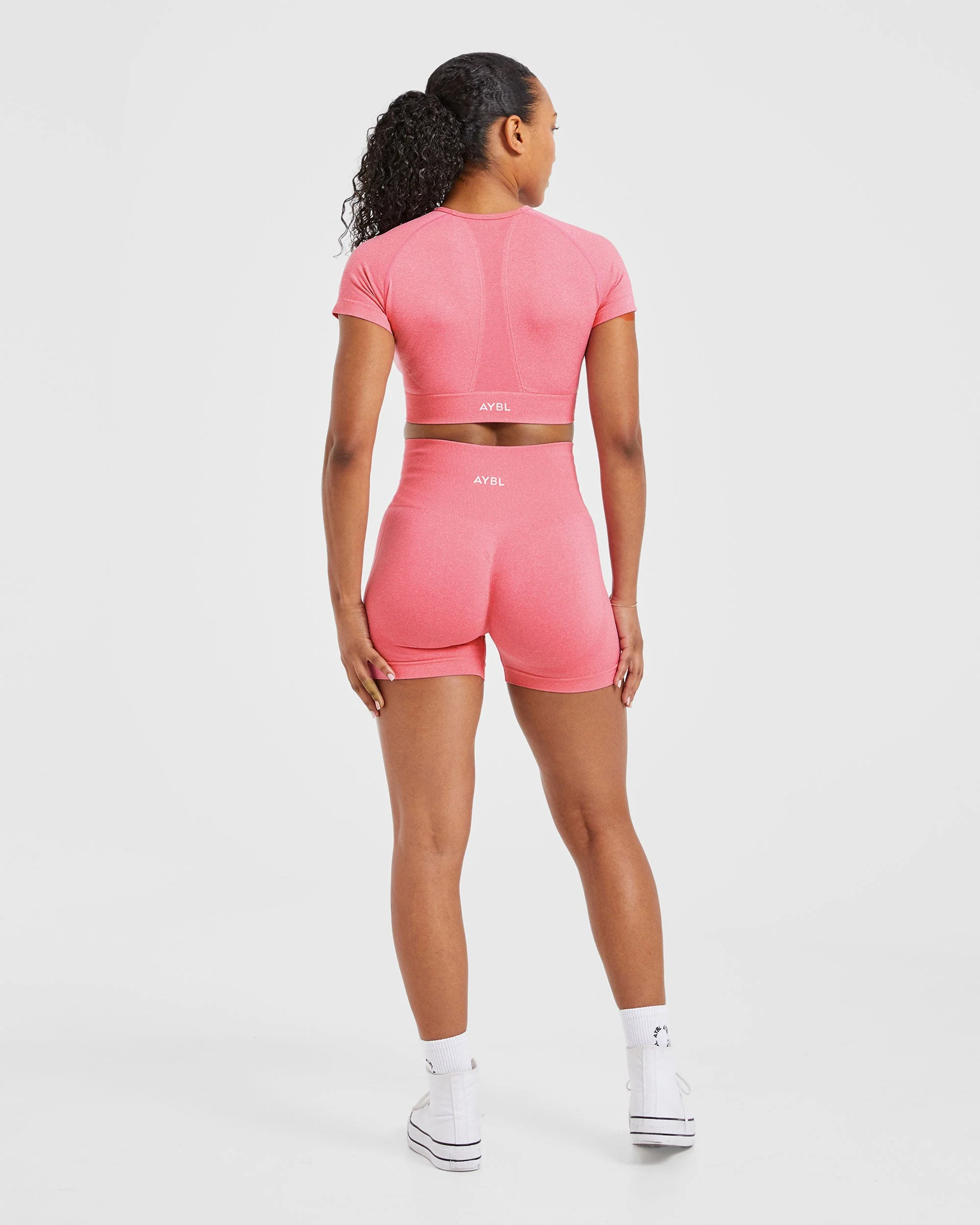 Empower Seamless Shorts - Pink Marl - Image 4
