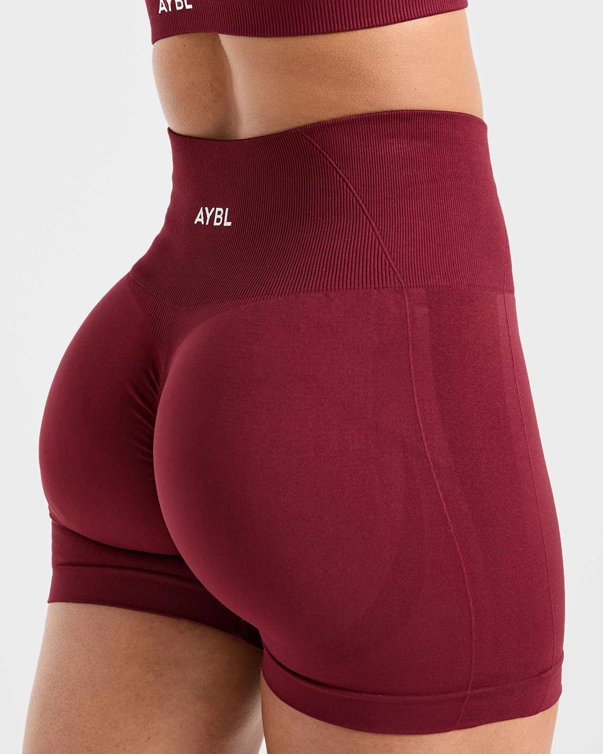 Empower Seamless Shorts - Red Wine - Image 6