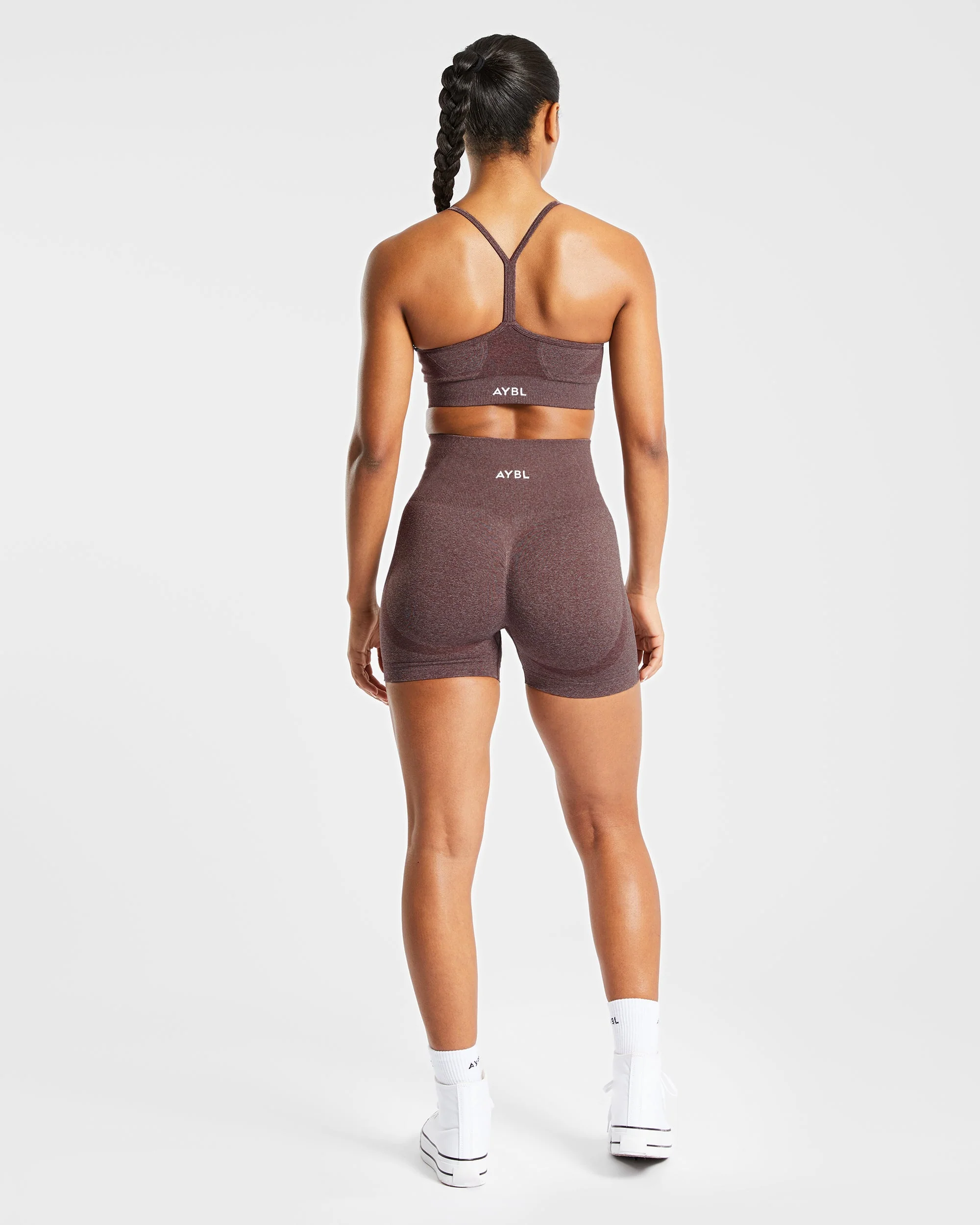 Empower Seamless Sports Bra - Brown Marl - Image 4