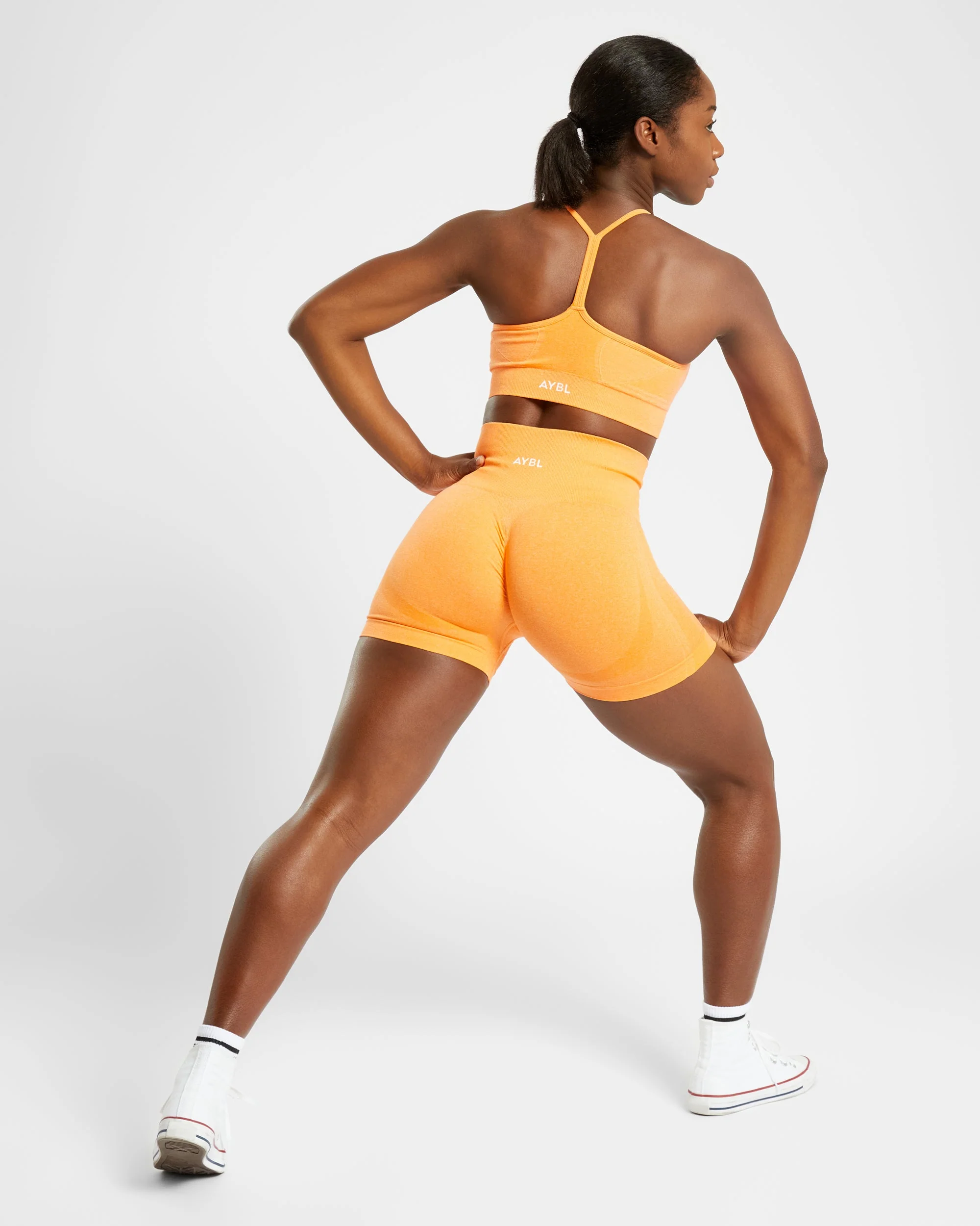 Empower Seamless Sports Bra - Orange Marl - Image 7
