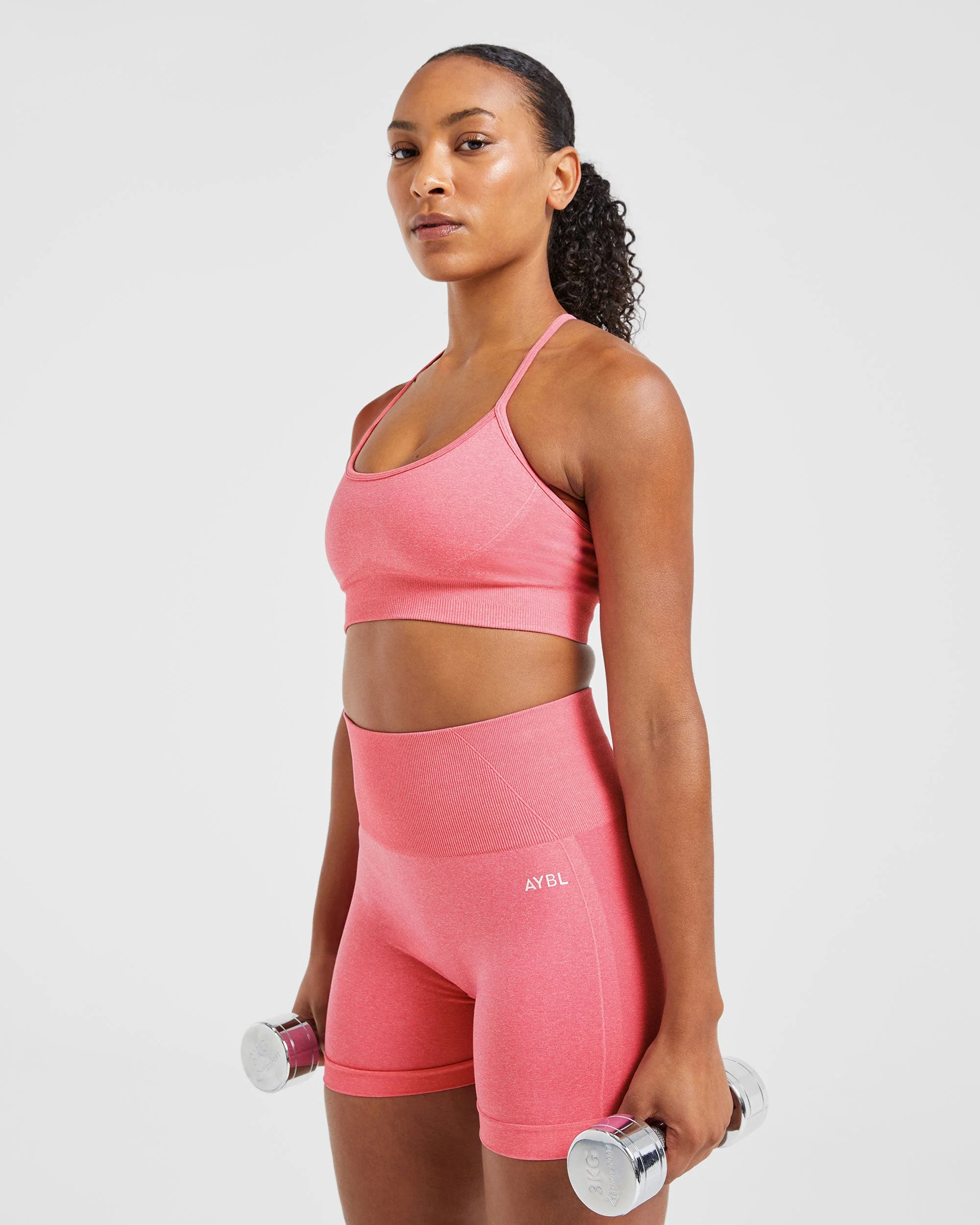 Empower Seamless Sports Bra - Pink Marl - Image 7